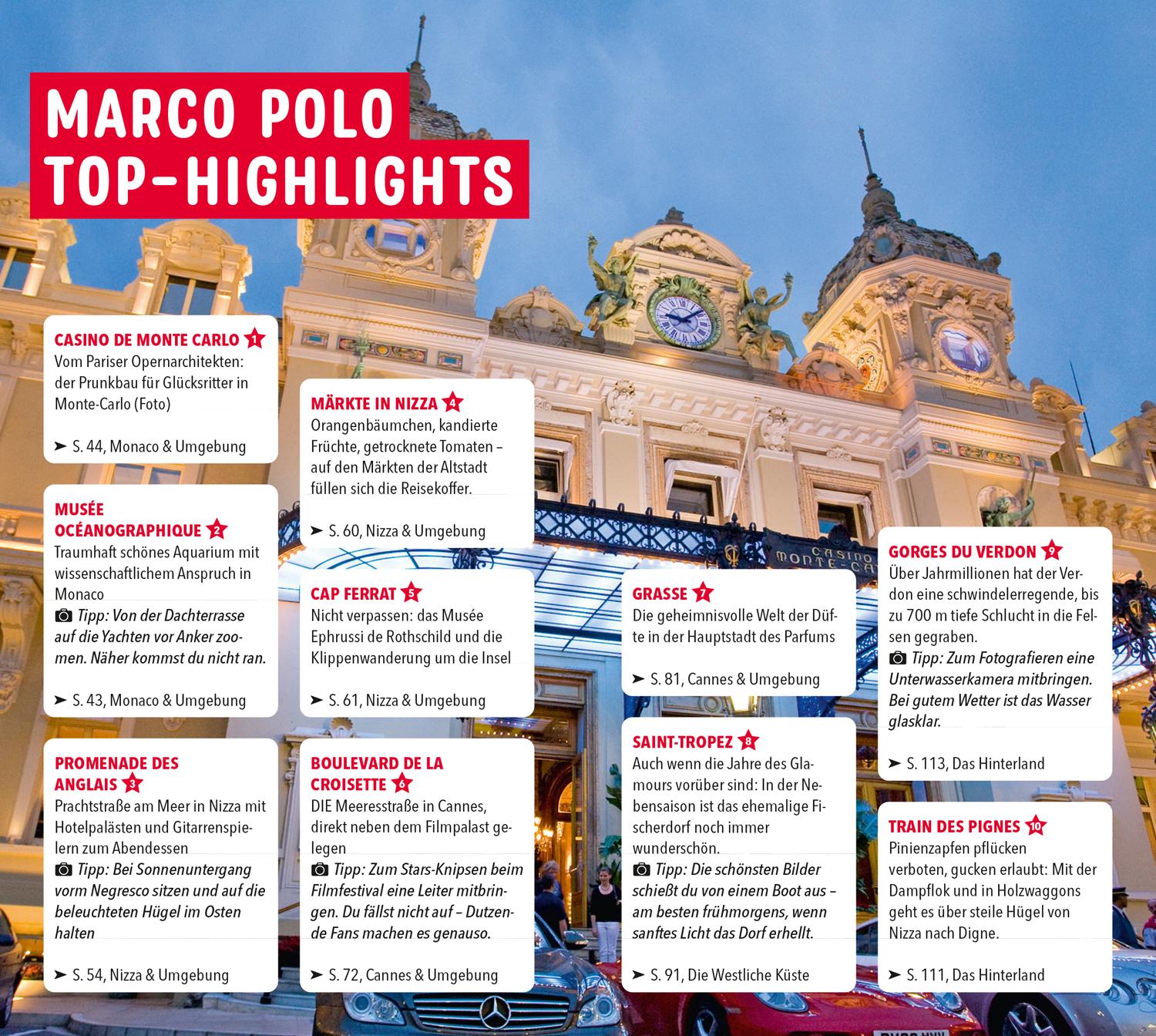 Beispielinhalt (Bild) MARCO POLO Reiseführer Côte d'Azur