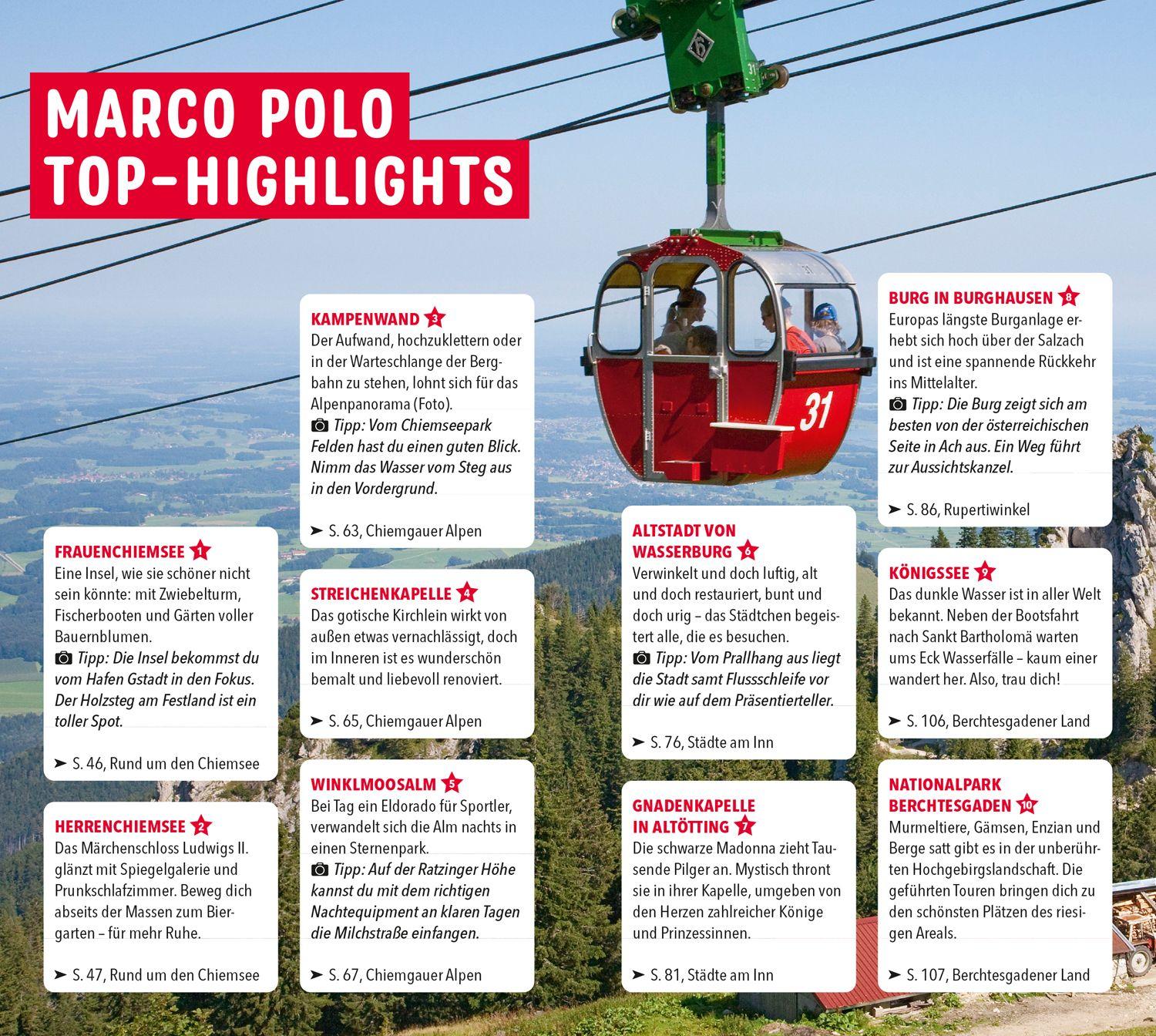Beispielinhalt (Bild) MARCO POLO Reiseführer Chiemgau, Berchtesgadener Land