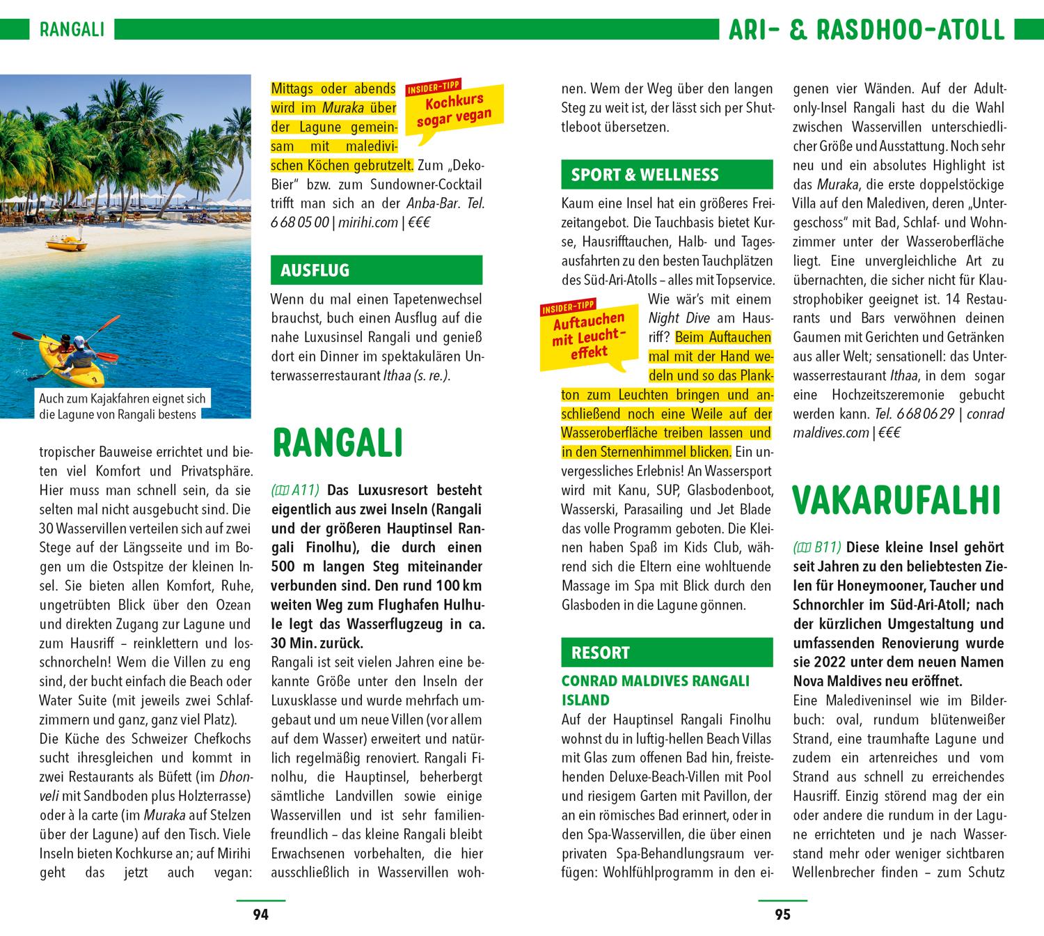 Beispielinhalt (Bild) MARCO POLO Reiseführer Malediven
