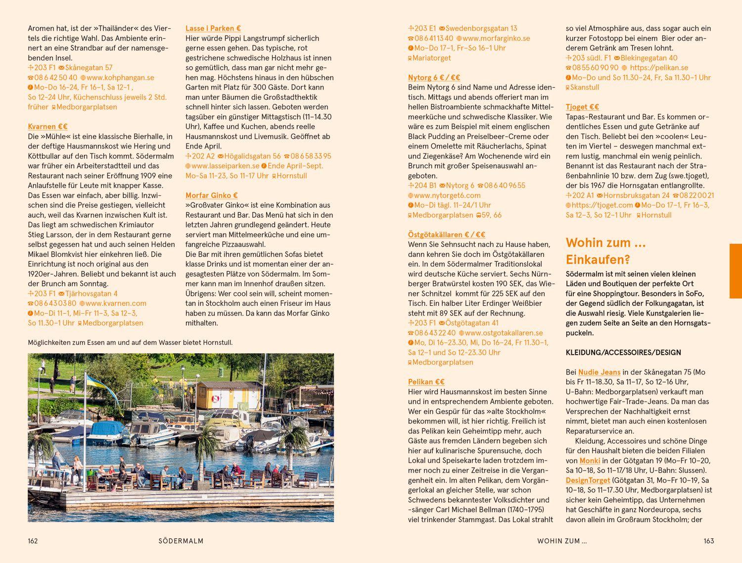 Beispielinhalt (Bild) Baedeker SMART Reiseführer Stockholm