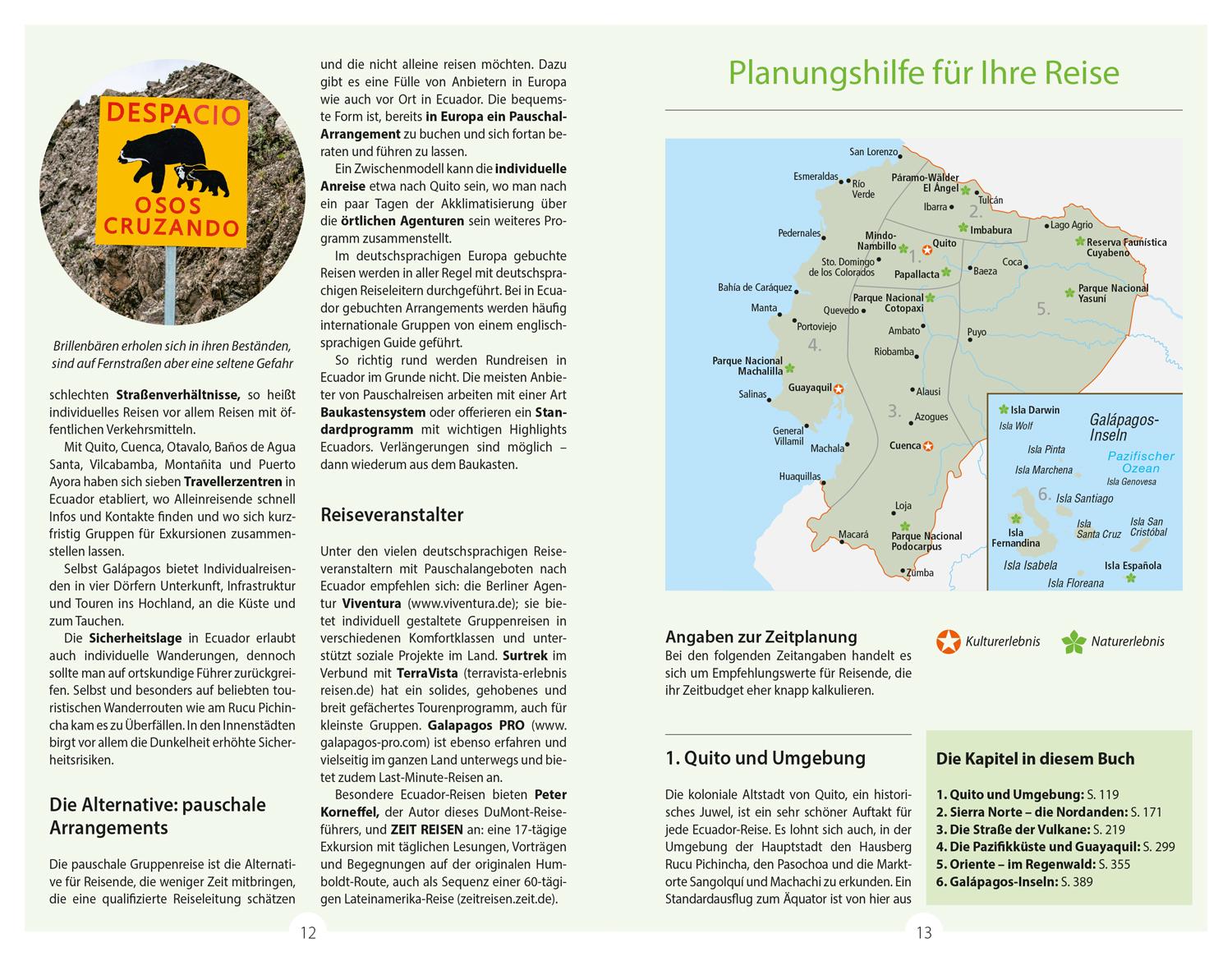 Beispielinhalt (Bild) DUMONT Reise-Handbuch Reiseführer Ecuador, Galápagos-Inseln
