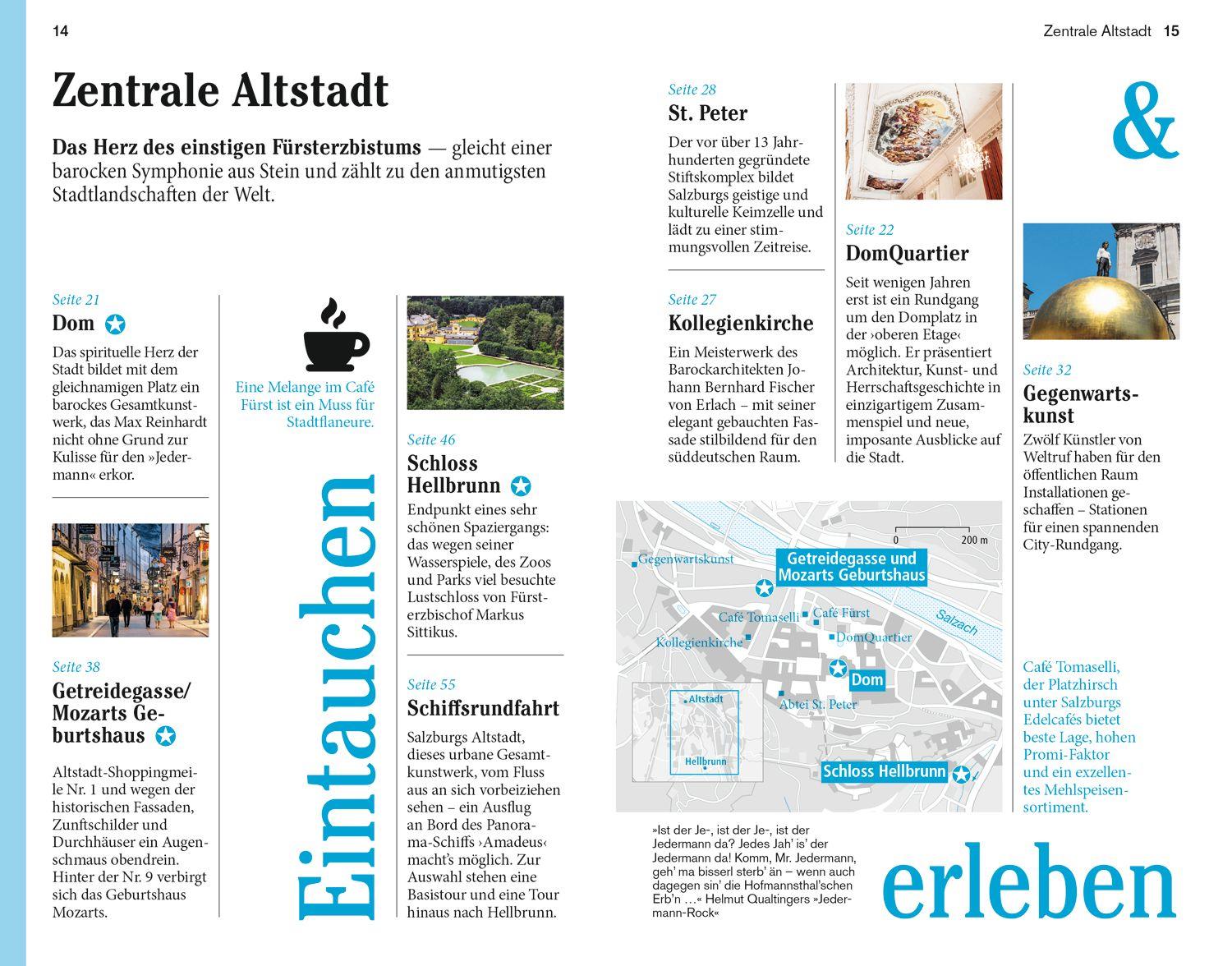 Beispielinhalt (Bild) DUMONT Reise-Taschenbuch Reiseführer Salzburg, Salzburger Land, Salzkammergut