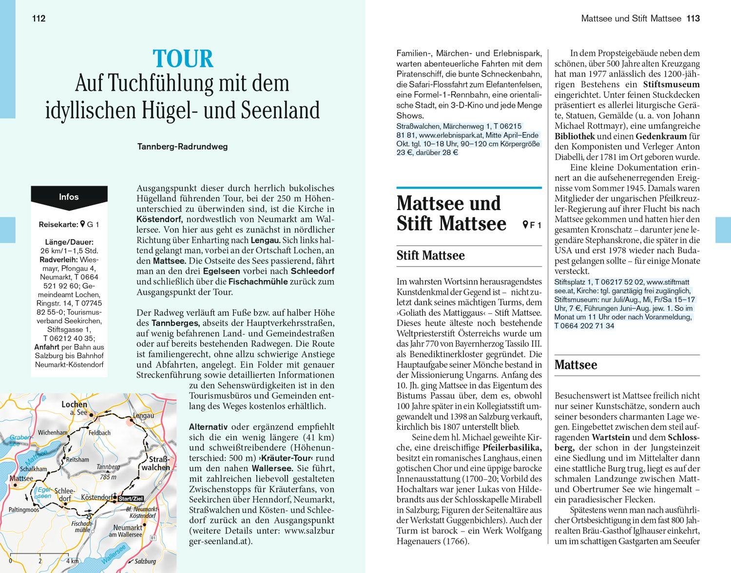 Beispielinhalt (Bild) DUMONT Reise-Taschenbuch Reiseführer Salzburg, Salzburger Land, Salzkammergut
