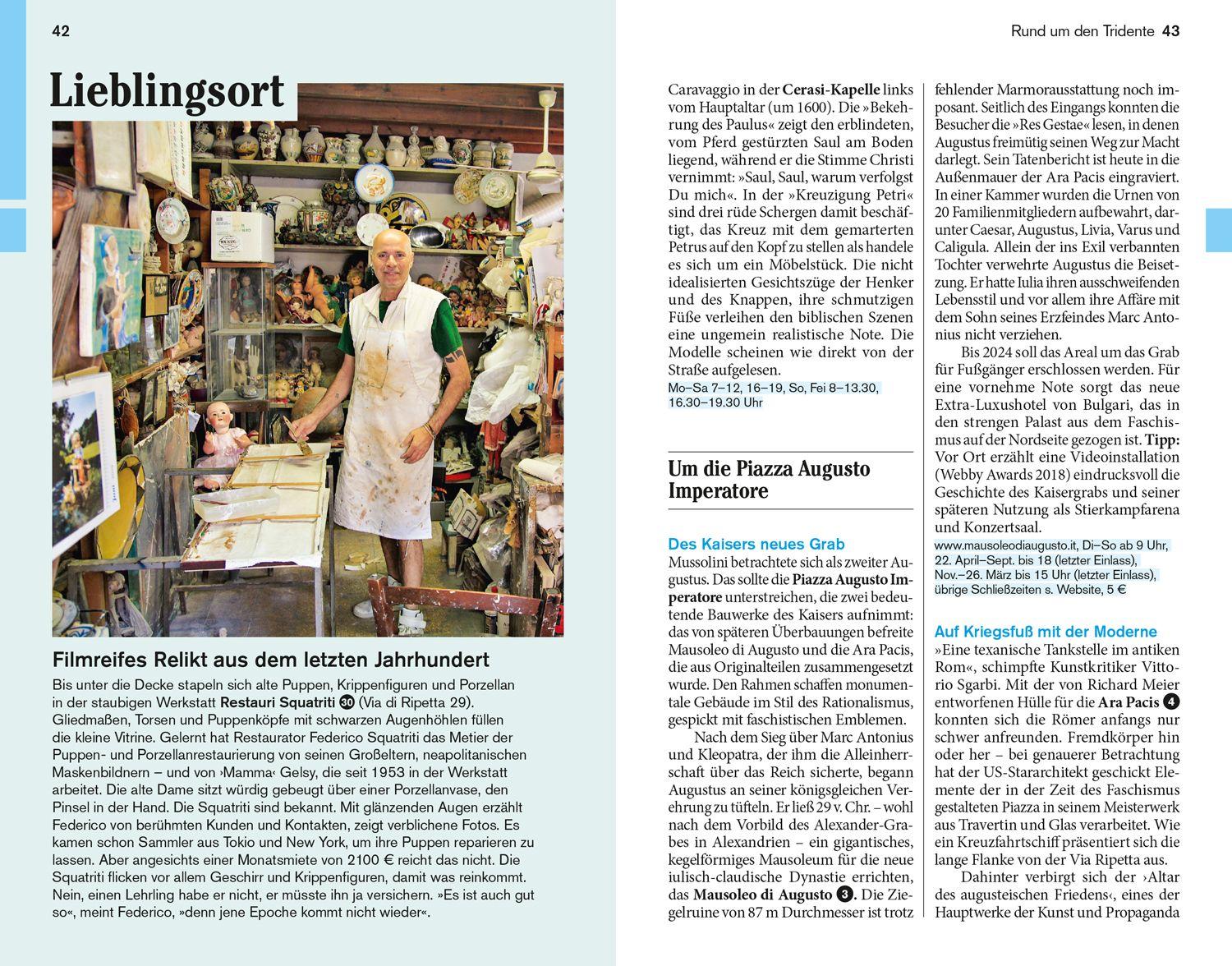 Beispielinhalt (Bild) DUMONT Reise-Taschenbuch Reiseführer Rom