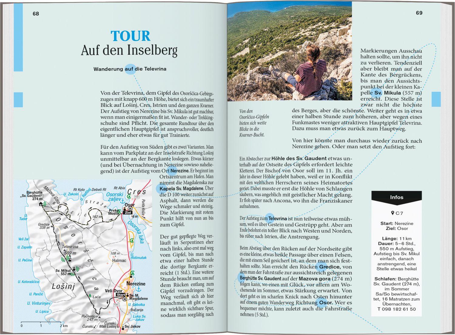 Beispielinhalt (Bild) DUMONT Reise-Taschenbuch Reiseführer Kroatische Adriaküste