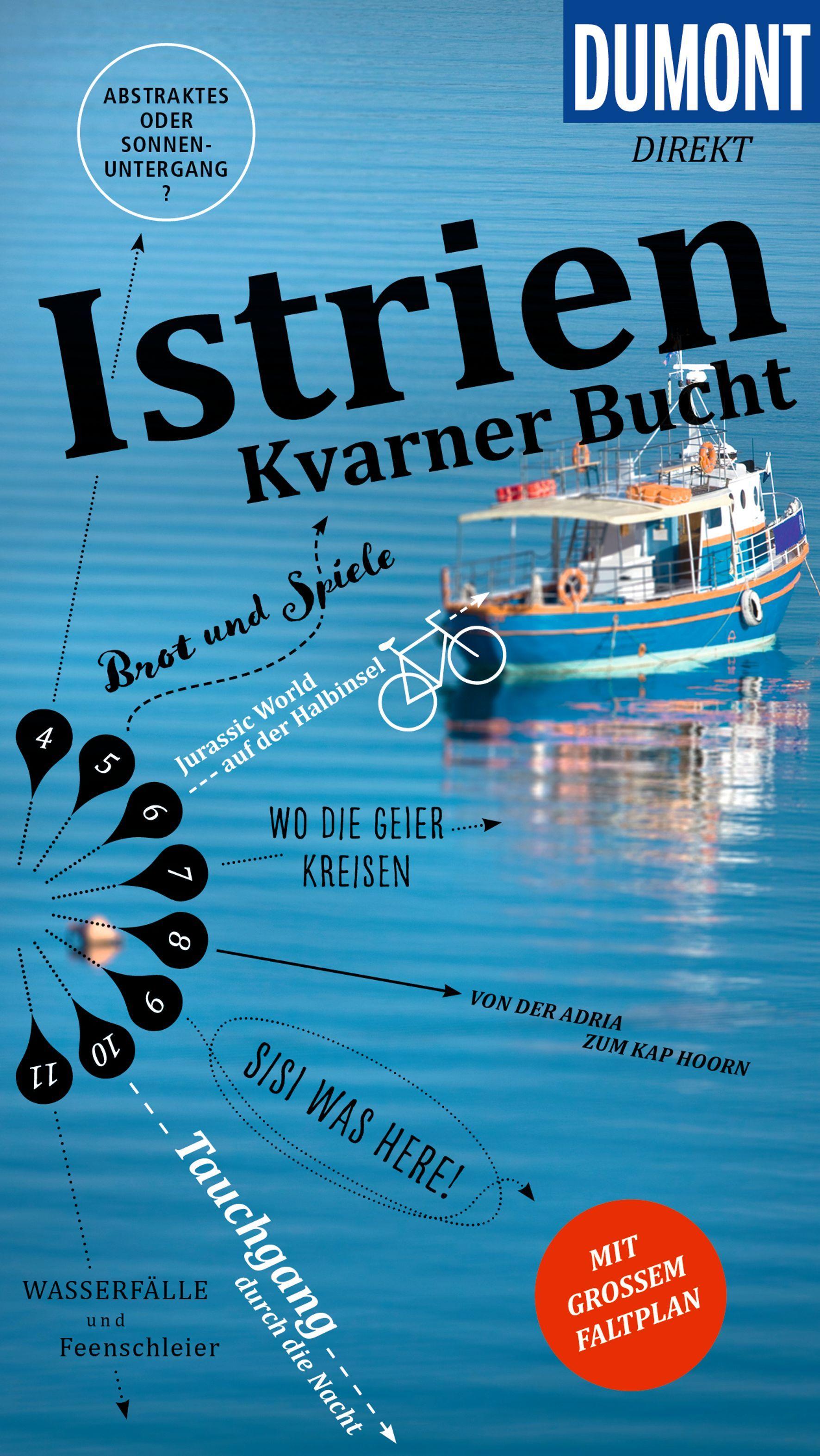 Vorderes Coverbild DUMONT direkt Reiseführer Kroatische Küste: Istrien, Kvarner Bucht