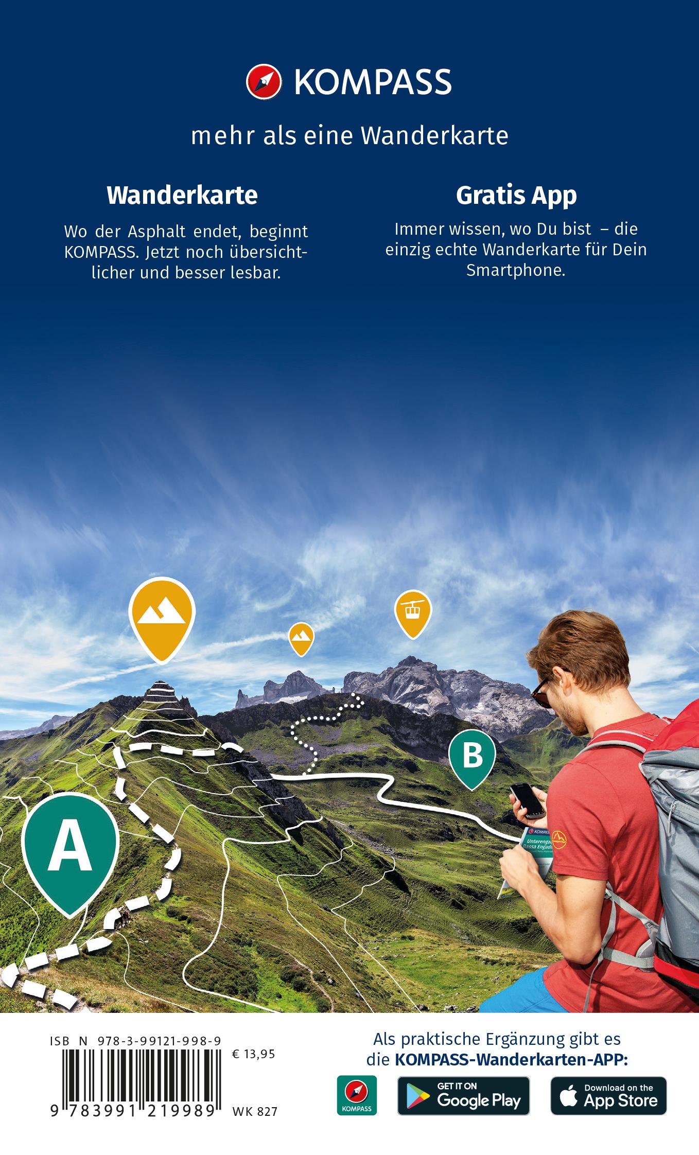 Rückseitencover KOMPASS Wanderkarten-Set 827 Bergstraße-Odenwald, Neckartal, Geo-Naturpark Bergstraße-Odenwald (2 Karten) 1:50.000