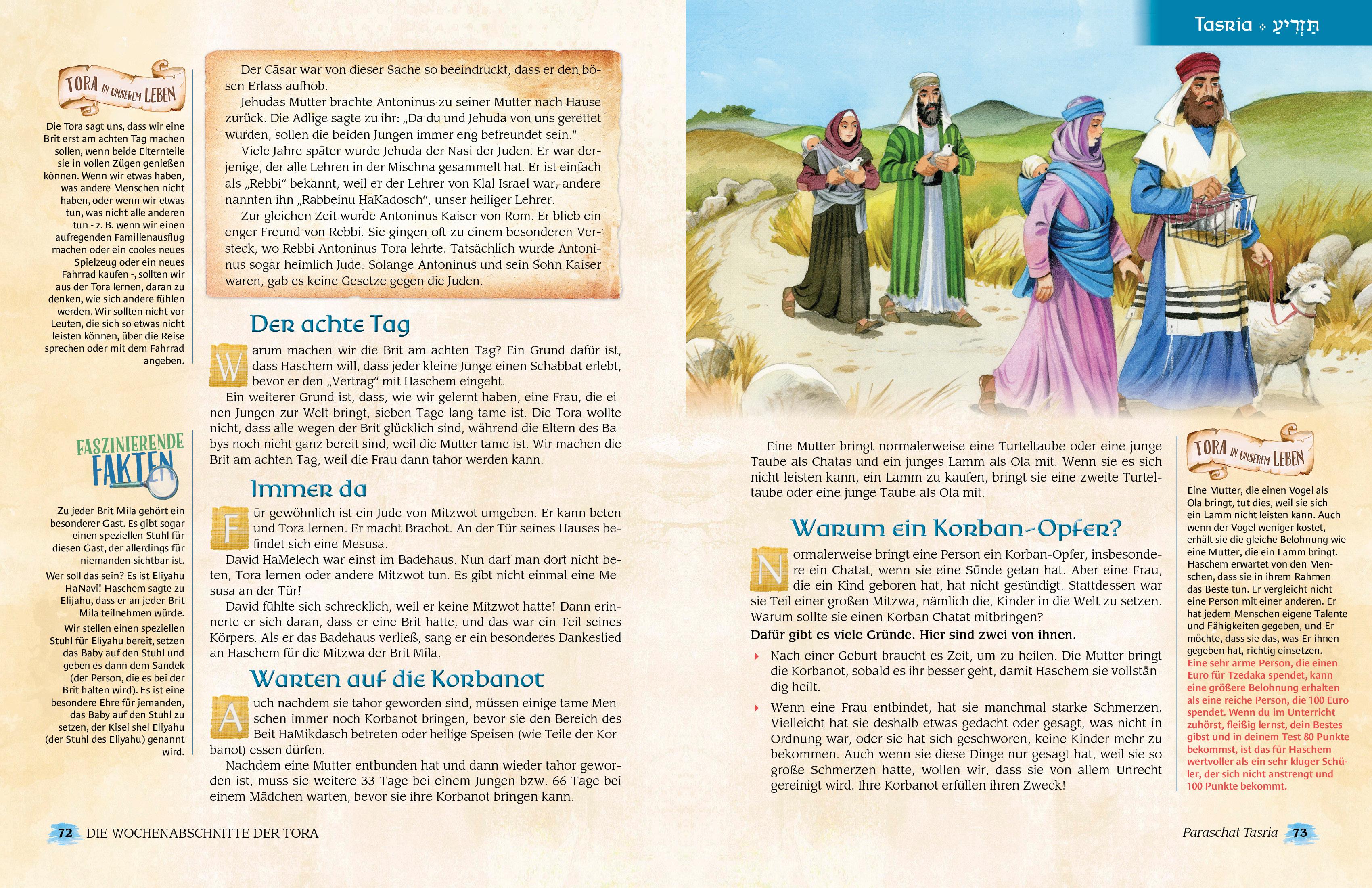 Beispielinhalt (Bild) Die Wochenabschnitte der Tora. Band 3. Buch Wajikra.