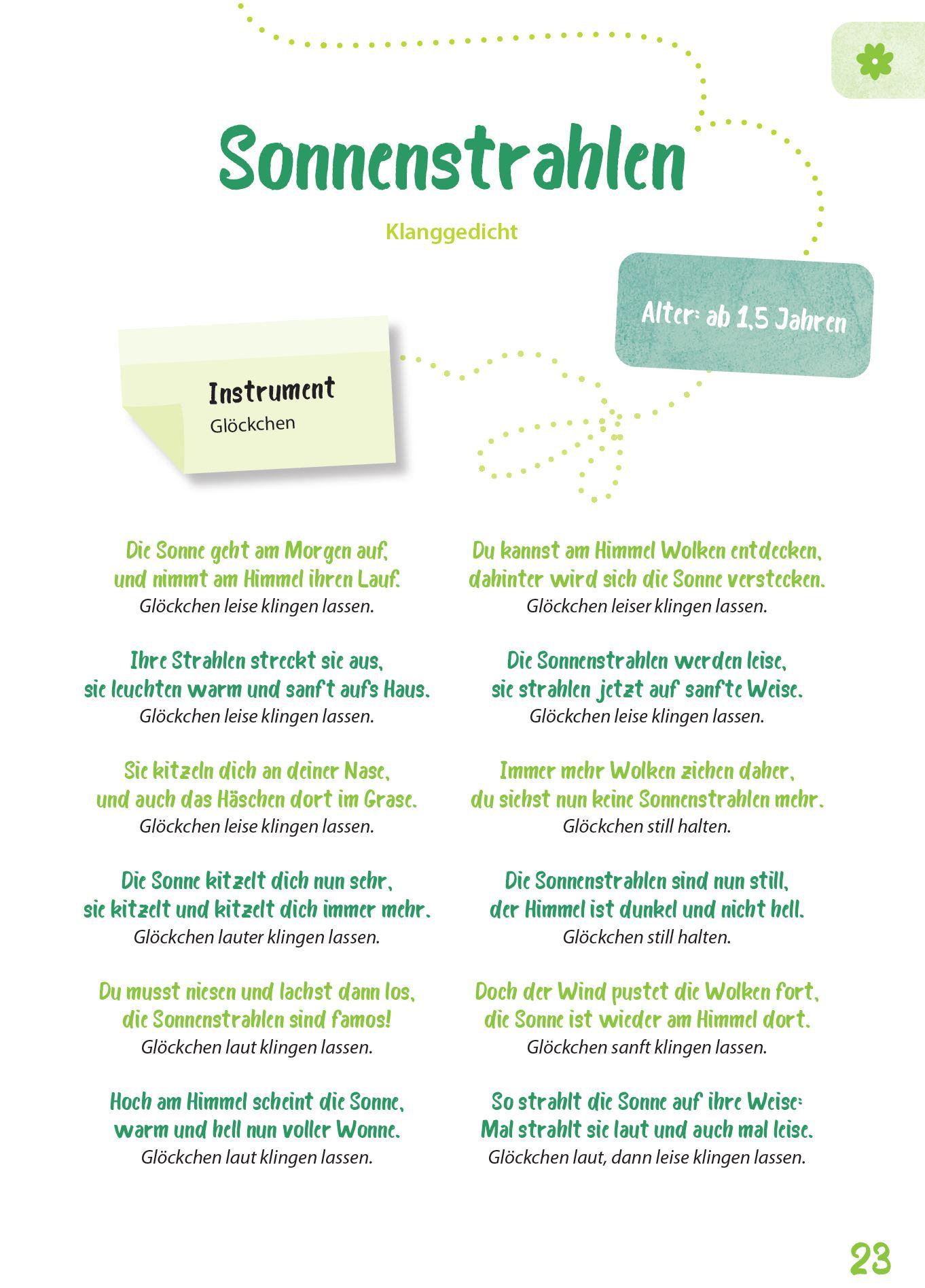 Beispielinhalt (Bild) Das Krippen-Jahreszeitenbuch: Klanggeschichten