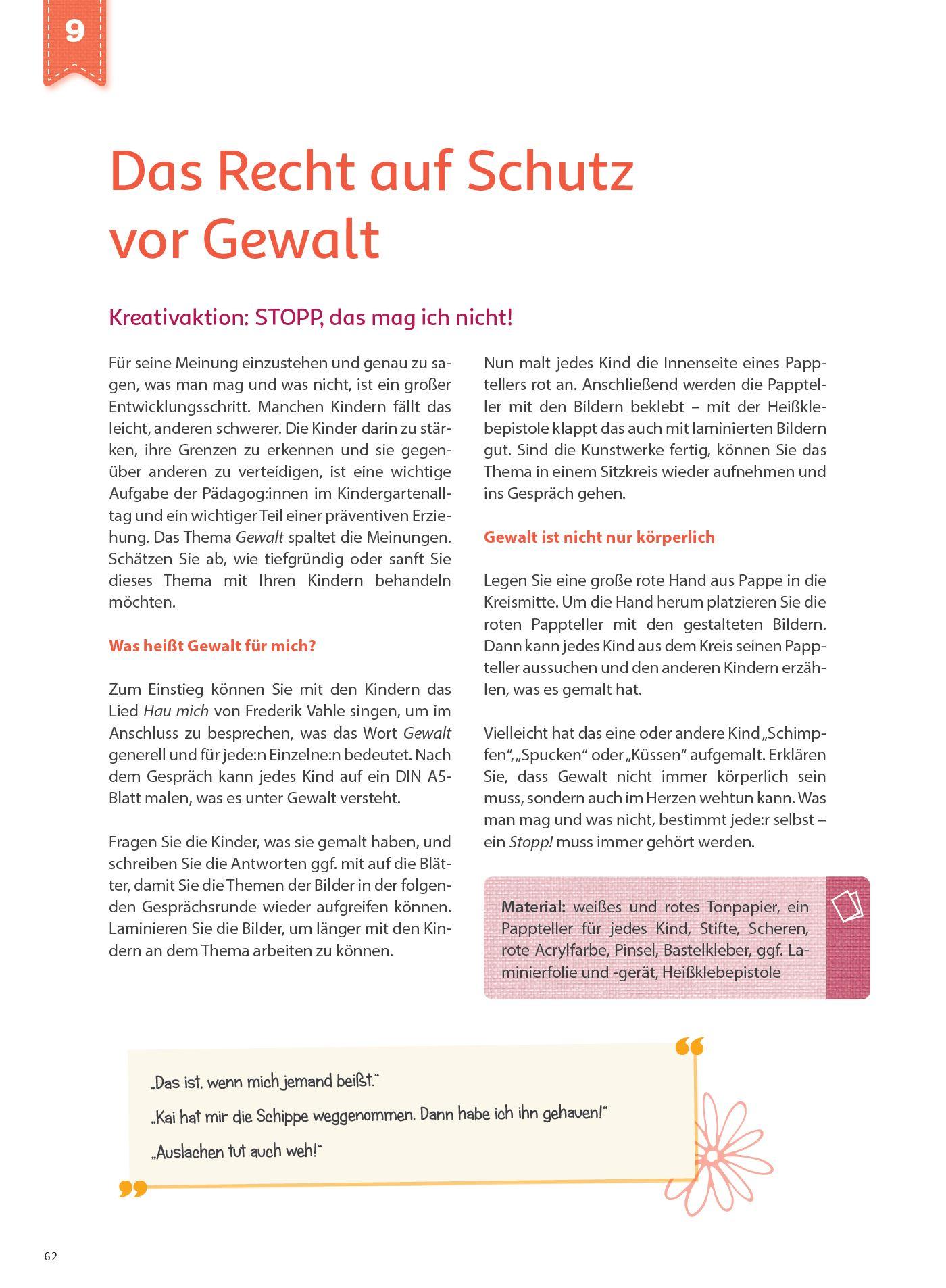 Beispielinhalt (Bild) Kinderrechte in der Kita-Praxis