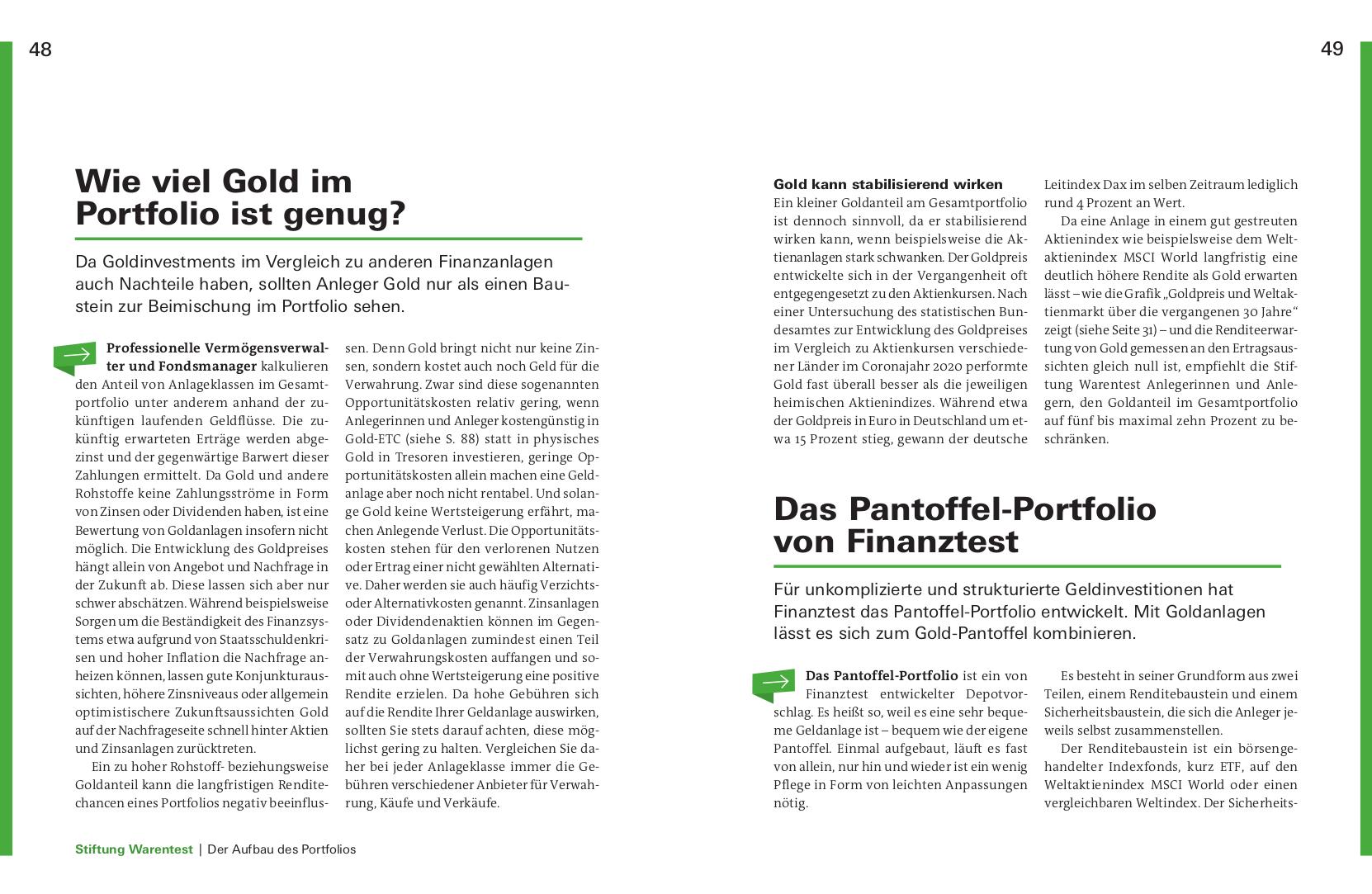 Beispielinhalt (Bild) Investieren in Gold