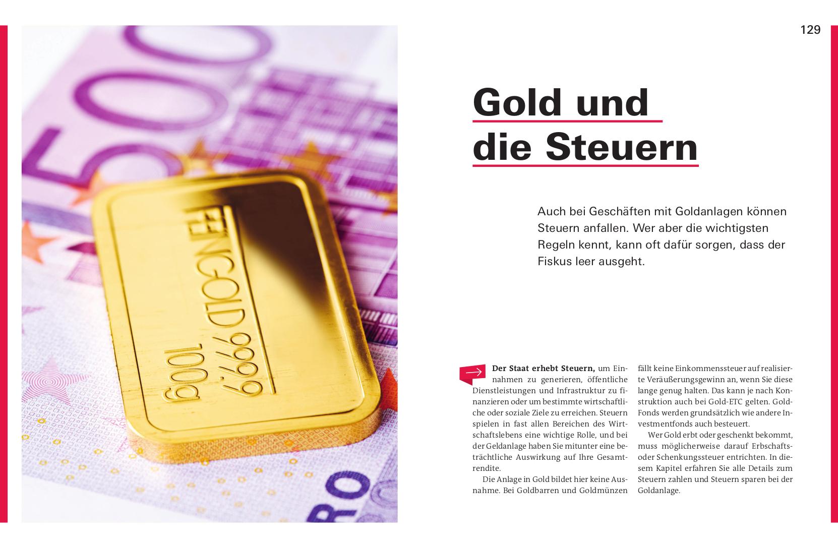 Beispielinhalt (Bild) Investieren in Gold