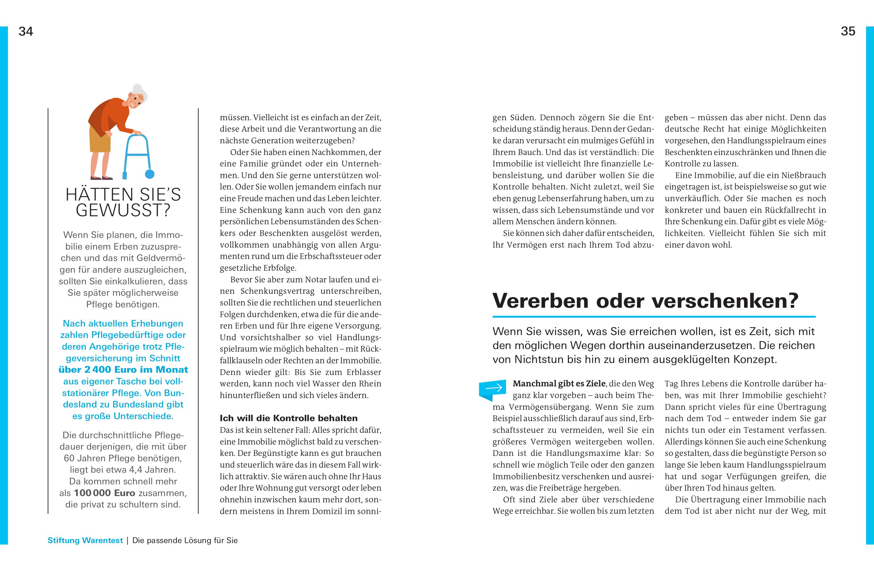 Beispielinhalt (Bild) Immobilien verschenken und vererben