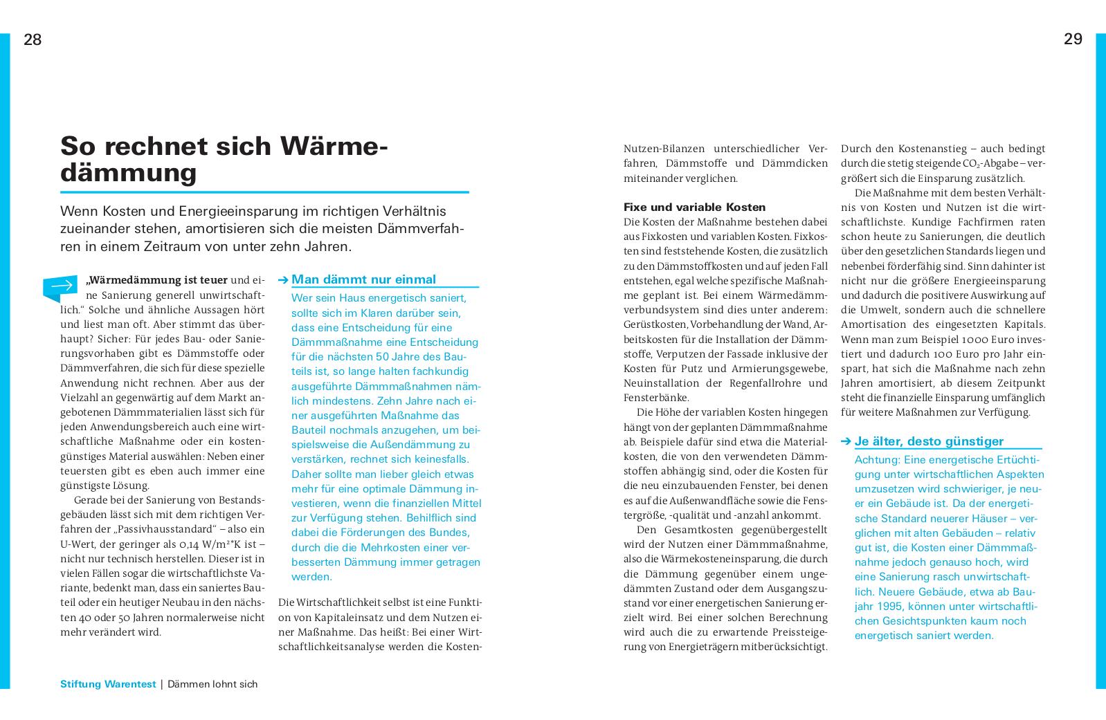 Beispielinhalt (Bild) Richtig dämmen