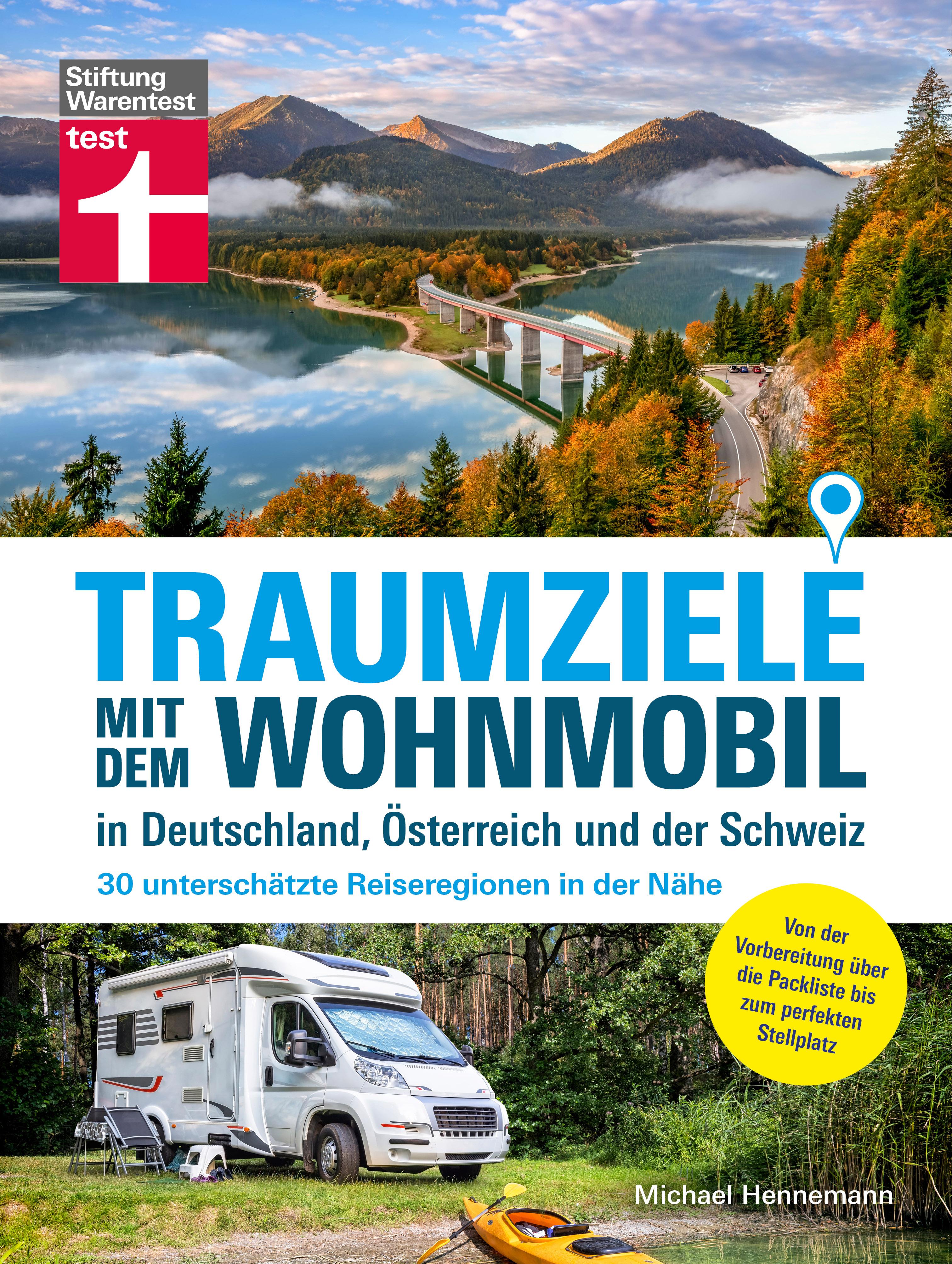 Vorderes Coverbild Traumziele mit dem Wohnmobil in Deutschland, Österreich und der Schweiz