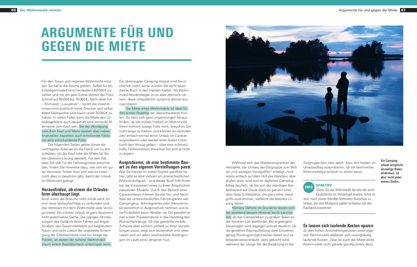 Beispielinhalt (Bild) Das große Wohnmobil-Handbuch