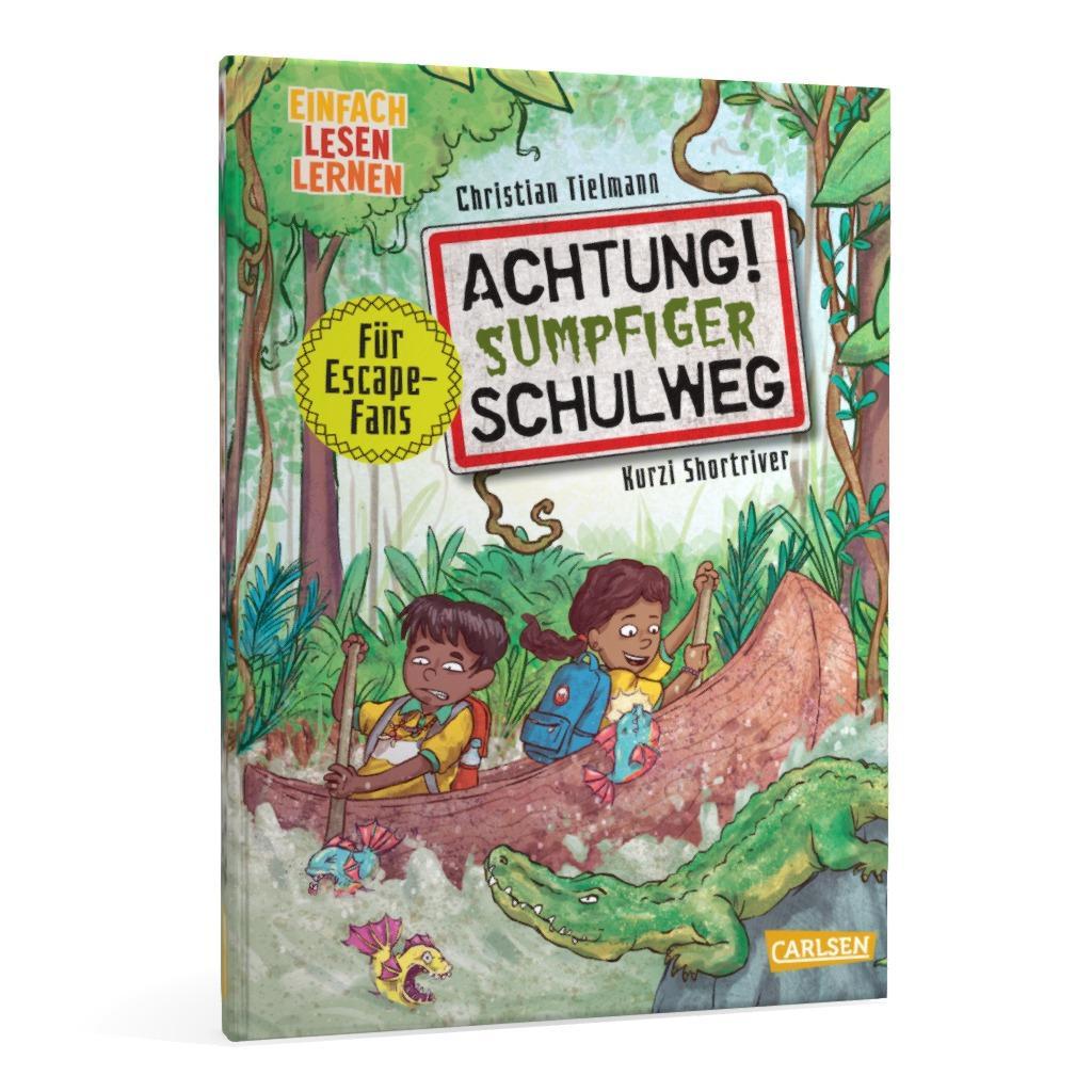Beispielinhalt (Bild) Achtung!: Sumpfiger Schulweg