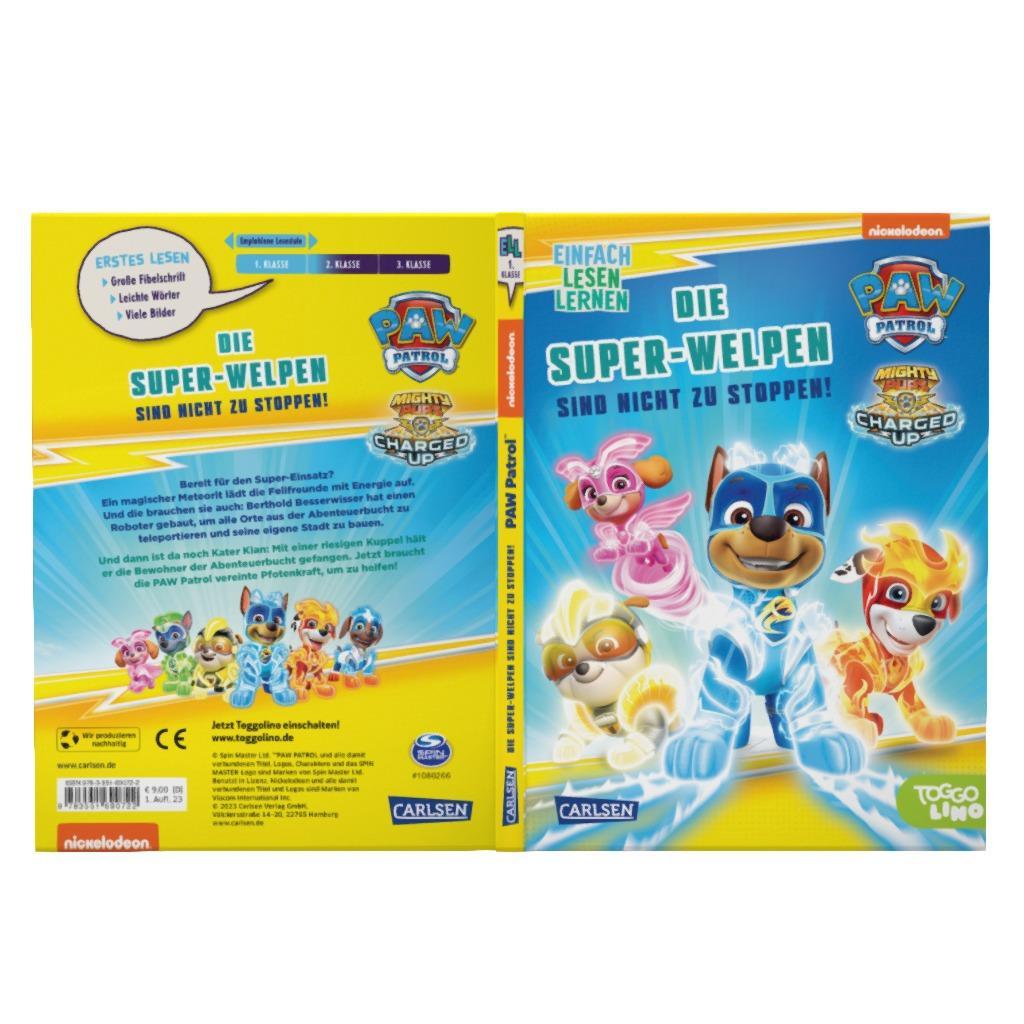 Beispielinhalt (Bild) PAW Patrol Erstlesebuch: Die Super-Welpen sind nicht zu stoppen!