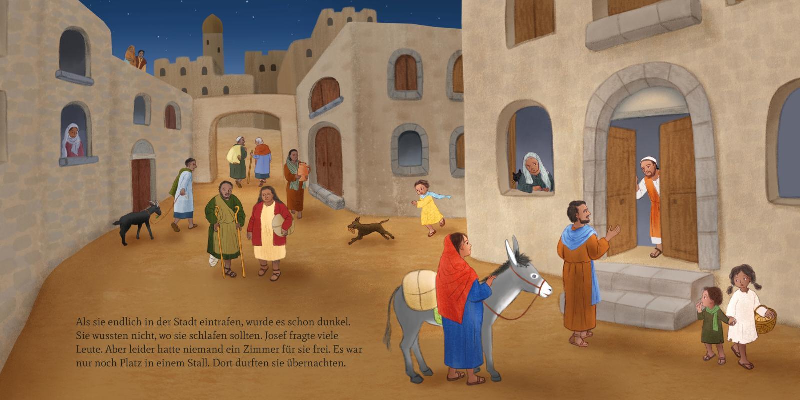 Beispielinhalt (Bild) Die Weihnachtsgeschichte für uns Kleine
