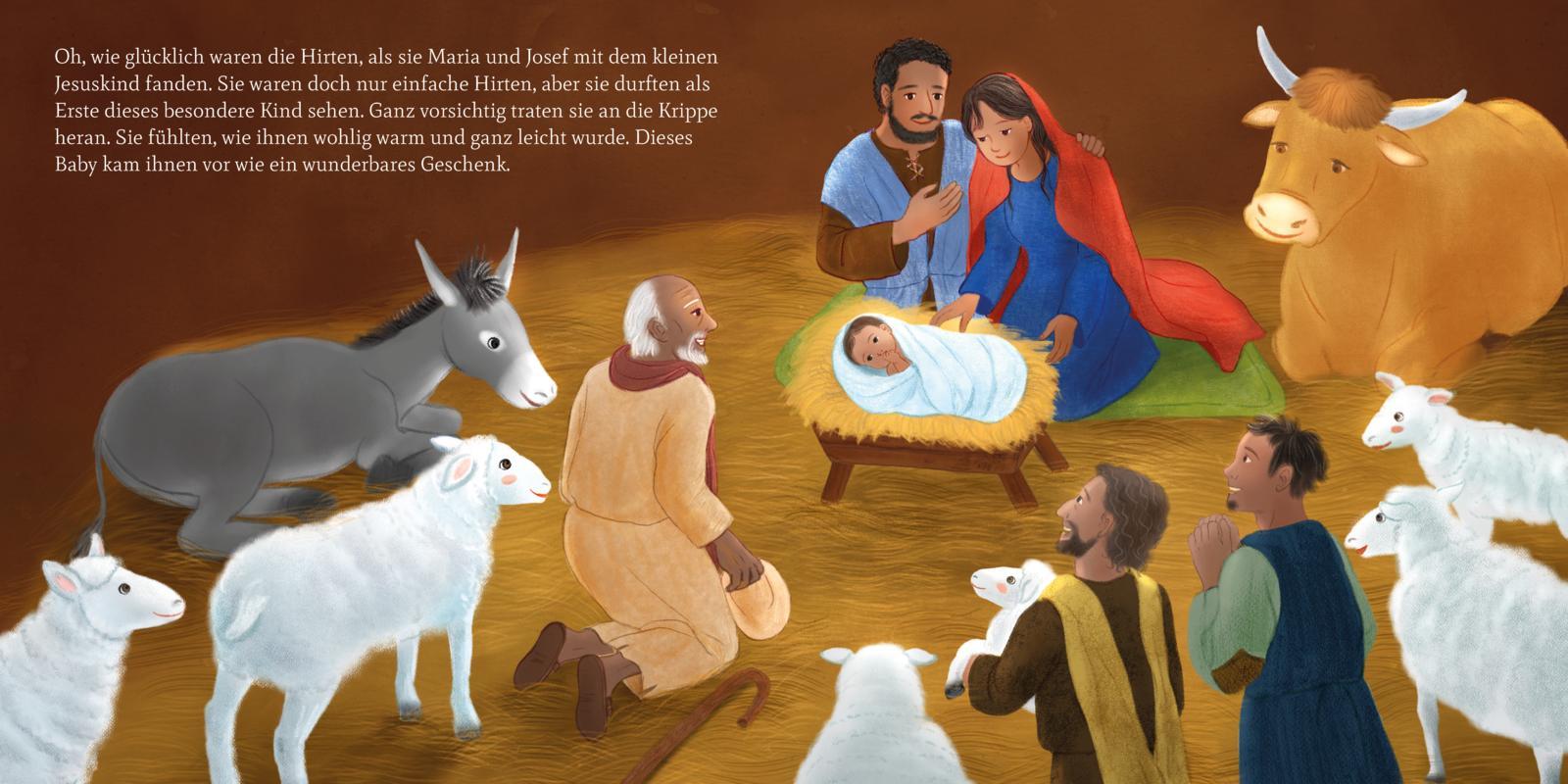 Beispielinhalt (Bild) Die Weihnachtsgeschichte für uns Kleine