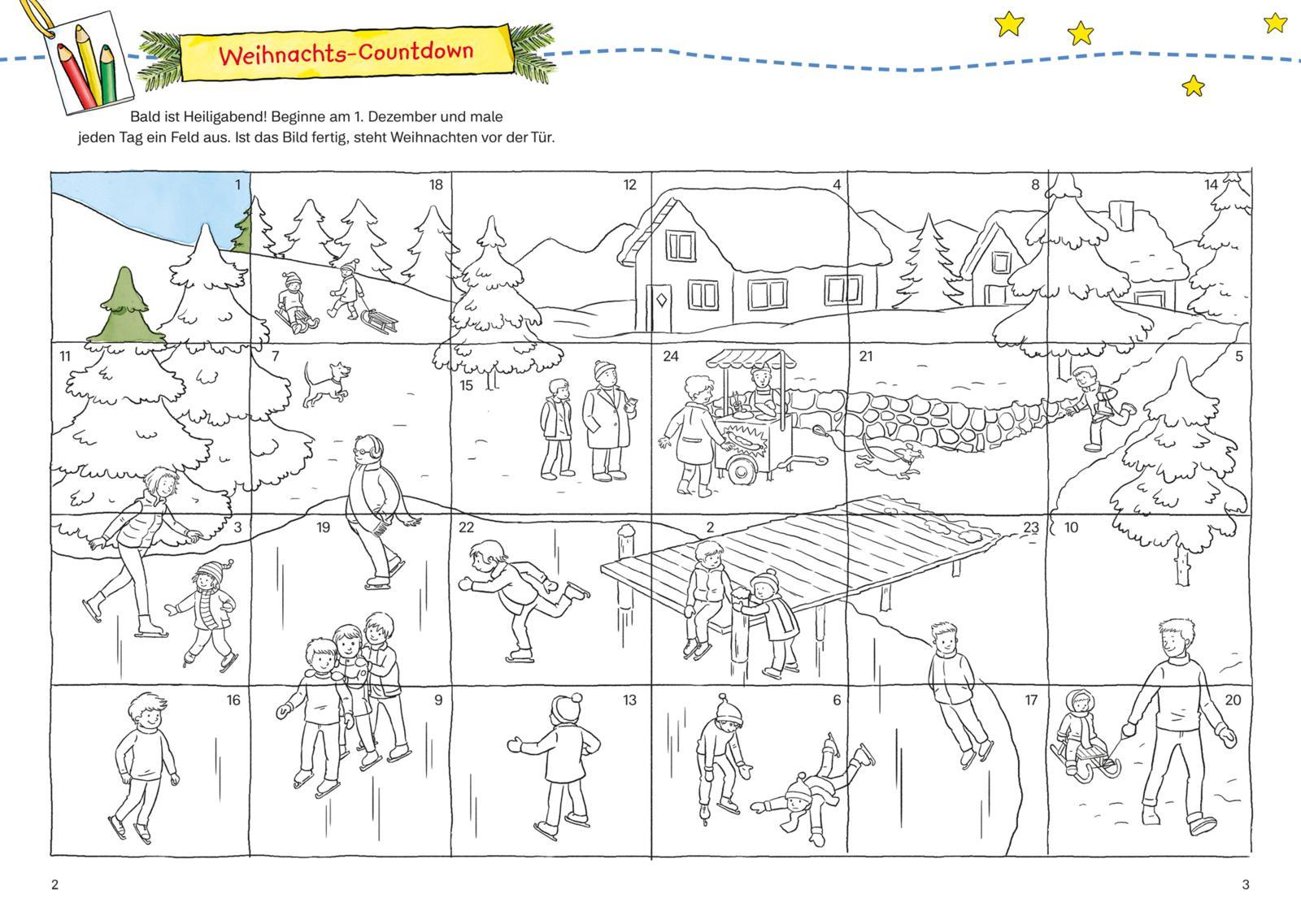 Beispielinhalt (Bild) Conni Gelbe Reihe (Beschäftigungsbuch): Mein dickes Weihnachts-Bastelbuch