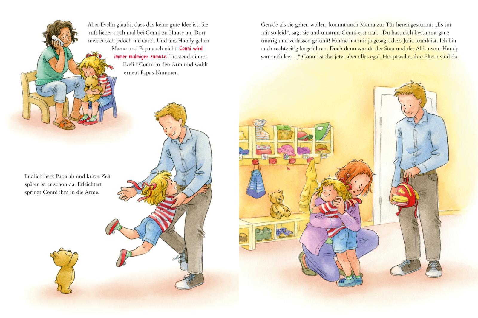 Beispielinhalt (Bild) Conni-Bilderbuch-Sammelband: Meine Freundin Conni: Kummer und Wut, Angst und Mut - Connis Gefühle sind richtig und gut