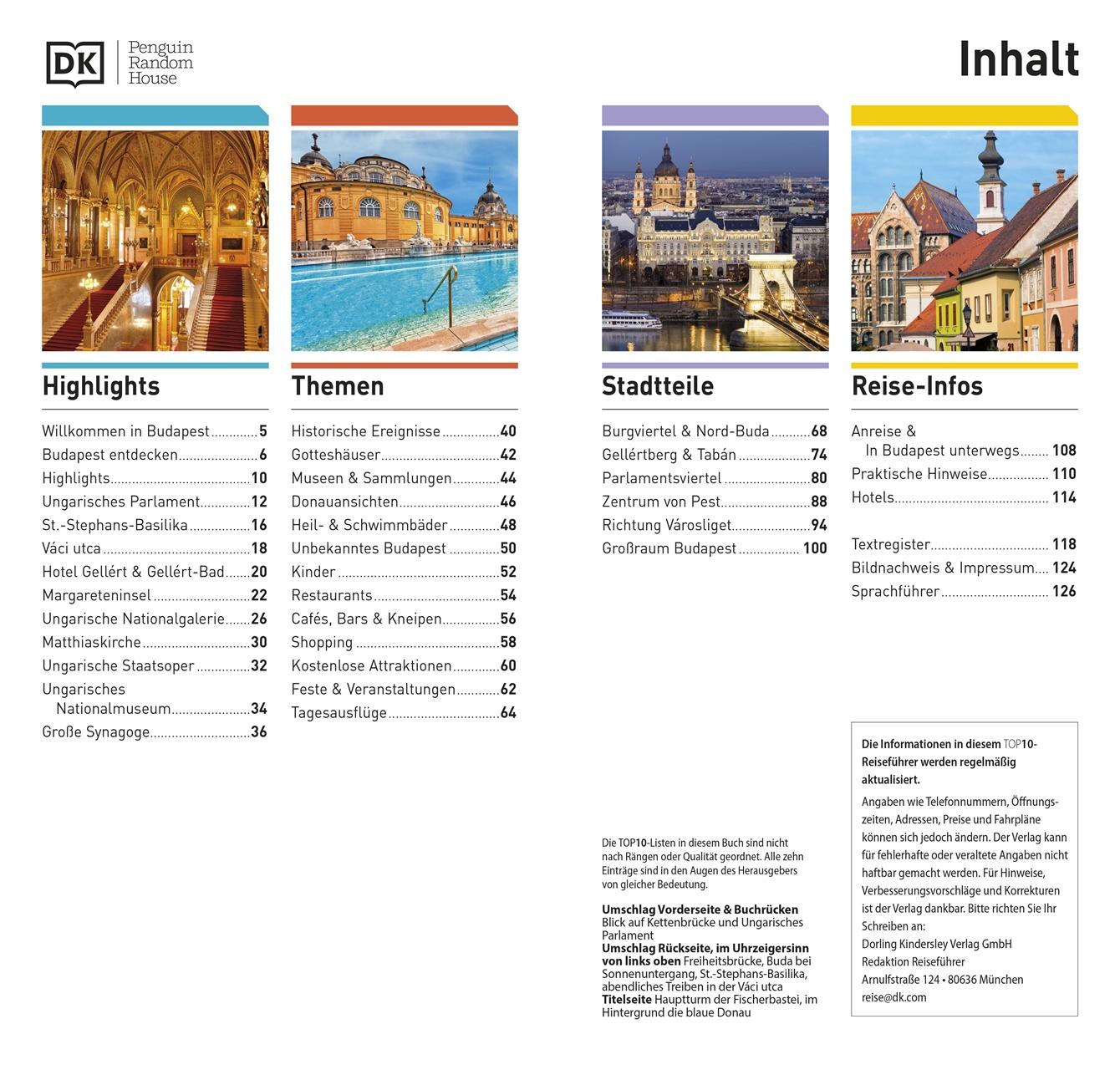 Beispielinhalt (Bild) TOP10 Reiseführer Budapest