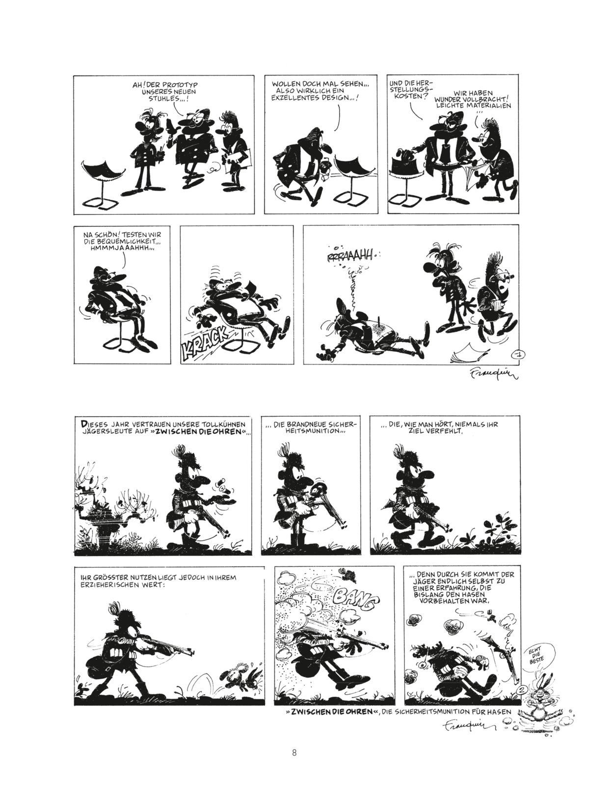 Beispielinhalt (Bild) Schwarze Gedanken Gesamtausgabe (Hochwertige Jubiläumsedition 100 Jahre Franquin)