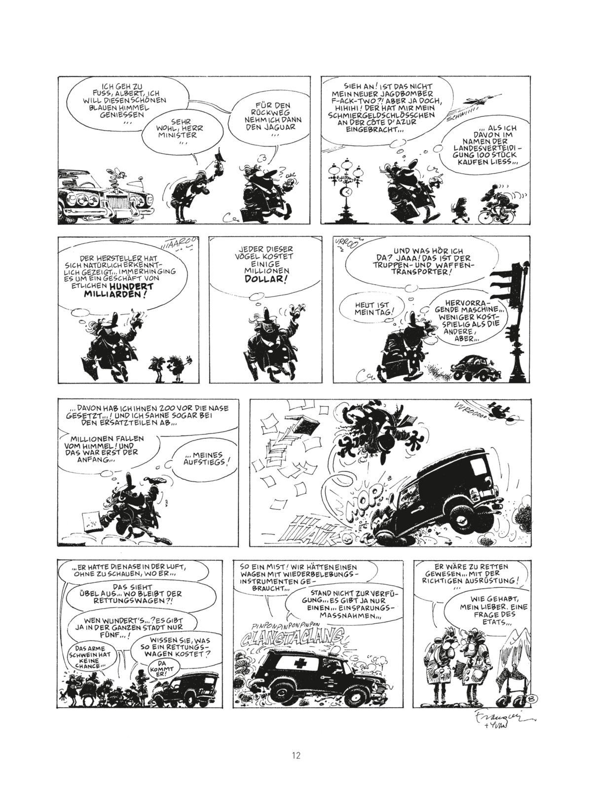 Beispielinhalt (Bild) Schwarze Gedanken Gesamtausgabe (Hochwertige Jubiläumsedition 100 Jahre Franquin)