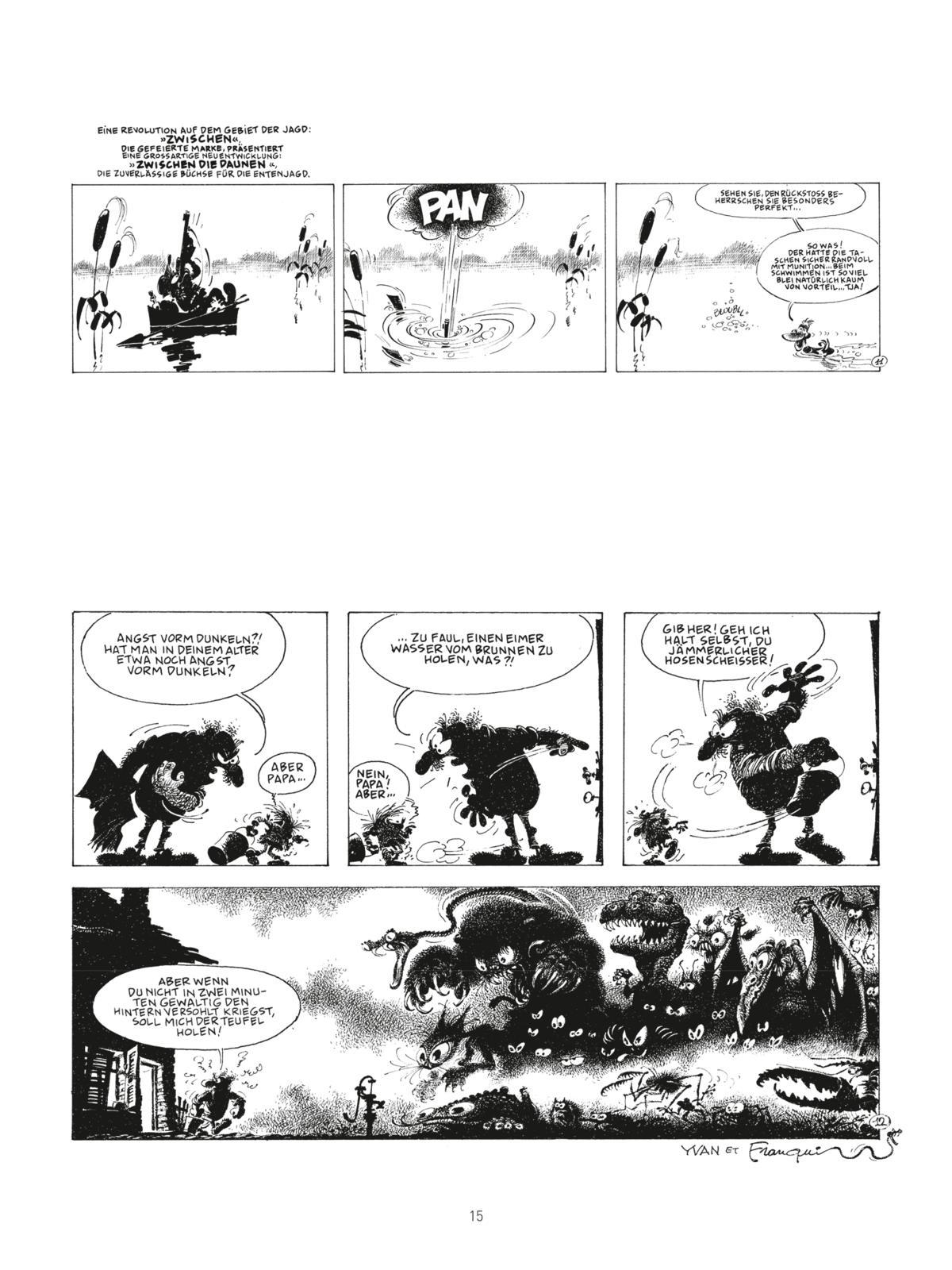 Beispielinhalt (Bild) Schwarze Gedanken Gesamtausgabe (Hochwertige Jubiläumsedition 100 Jahre Franquin)