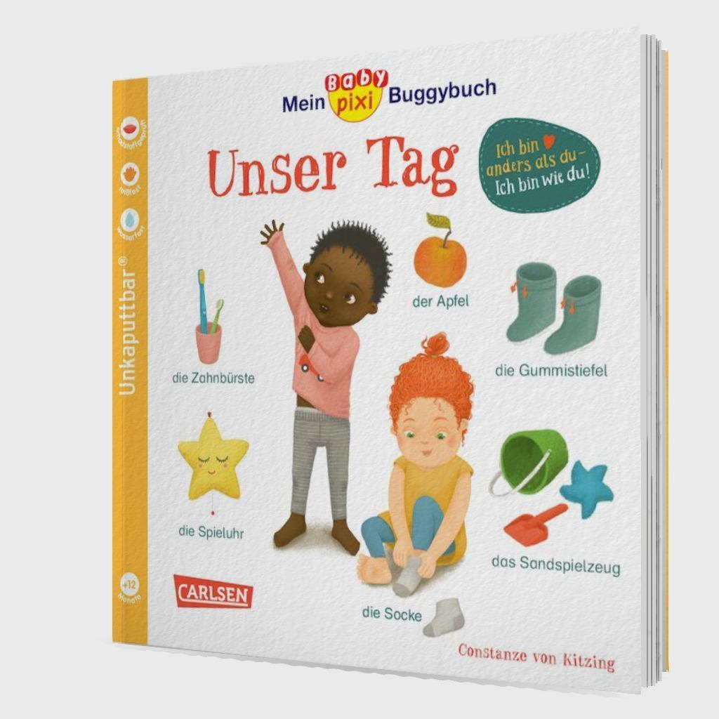 Beispielinhalt (Bild) Baby Pixi (unkaputtbar) 146: Mein Baby-Pixi-Buggybuch: Unser Tag