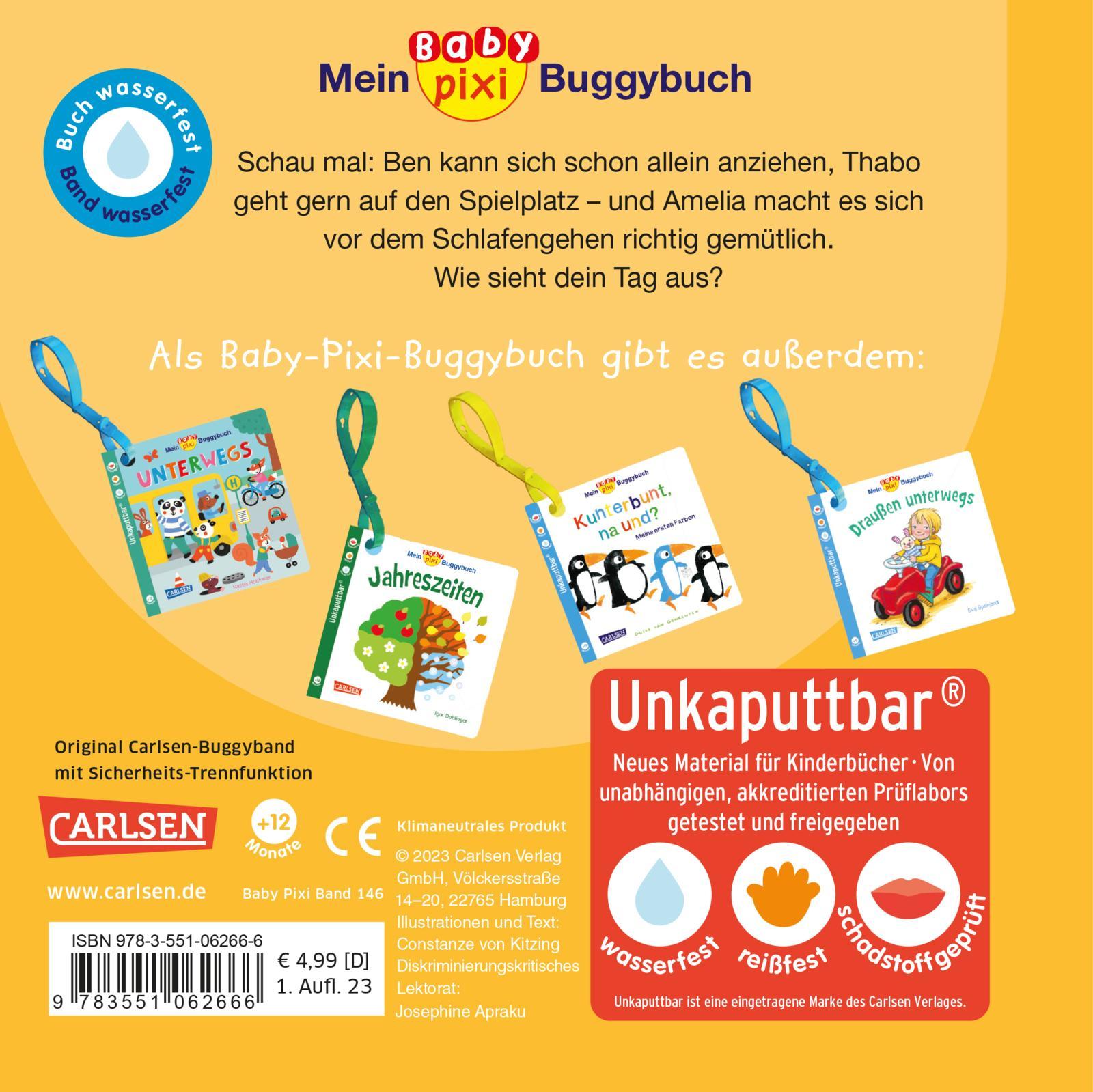 Rückseitencover Baby Pixi (unkaputtbar) 146: Mein Baby-Pixi-Buggybuch: Unser Tag