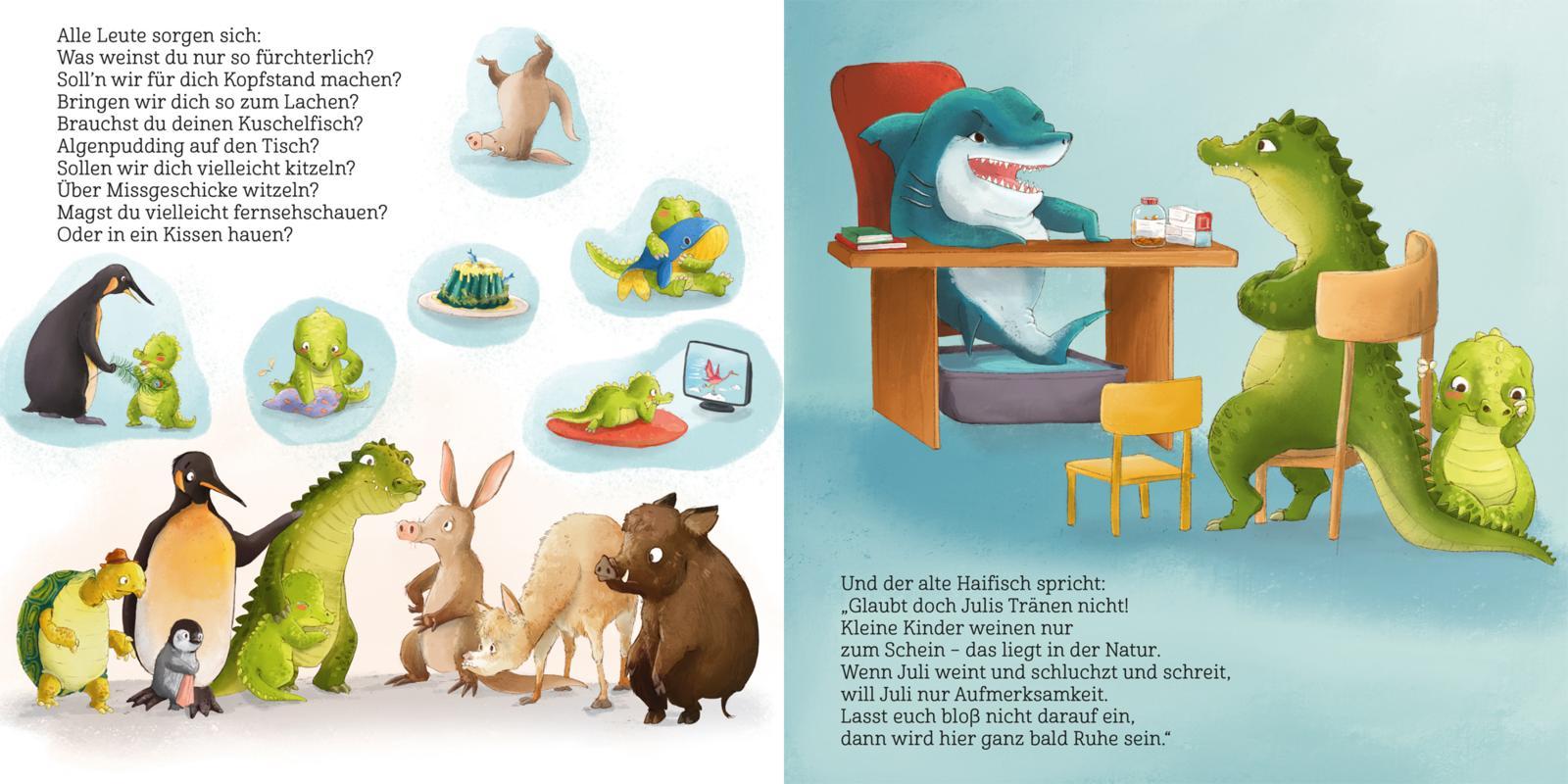 Beispielinhalt (Bild) Was weinst du denn so viel, kleines Krokodil?