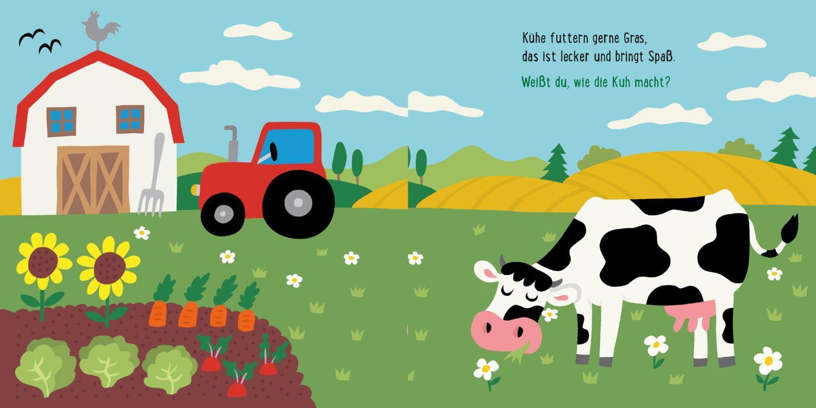 Beispielinhalt (Bild) Baby Pixi (unkaputtbar) 140: Mein Baby-Pixi-Buggybuch: Oink, Mäh, Muh!