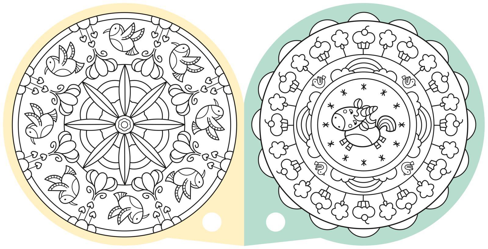 Beispielinhalt (Bild) Kreativer Mandala-Malspaß