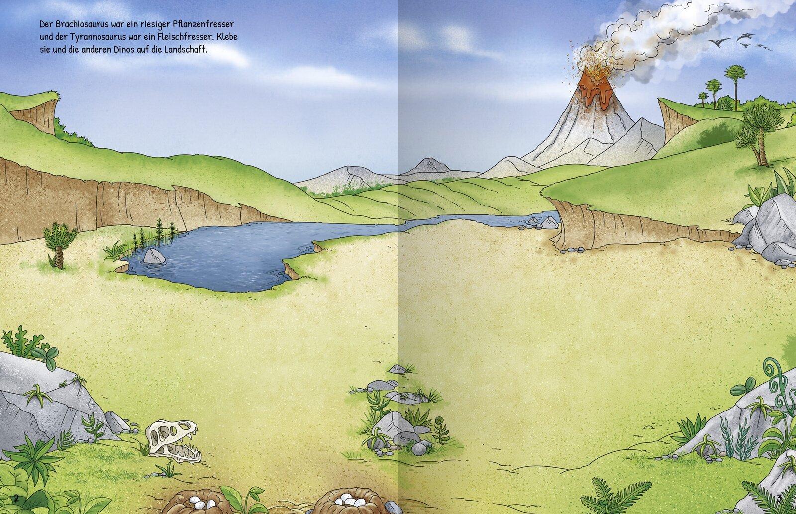 Beispielinhalt (Bild) Meine große bunte Stickerwelt - Dinosaurier