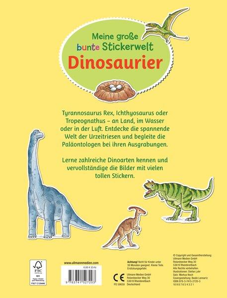 Rückseitencover Meine große bunte Stickerwelt - Dinosaurier