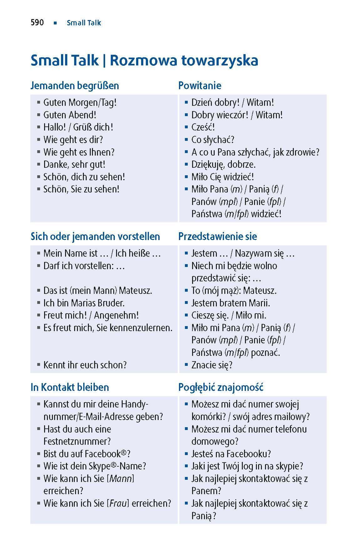 Beispielinhalt (Bild) Langenscheidt Praktisches Wörterbuch Polnisch