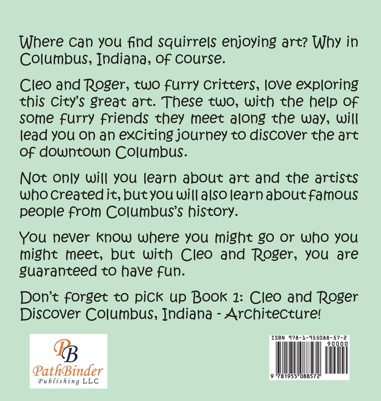 Rückseitencover Cleo and Roger Discover Columbus, Indiana - Art