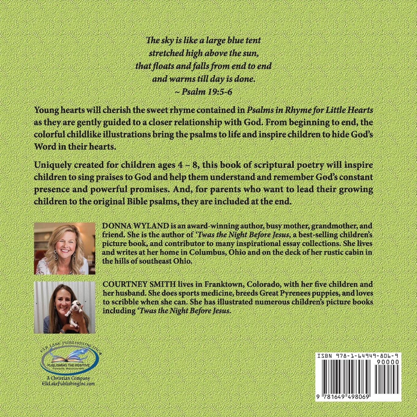 Rückseitencover Psalms in Rhyme for Little Hearts