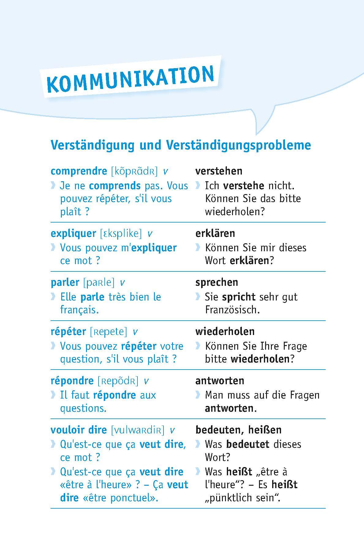 Beispielinhalt (Bild) Langenscheidt Die Top 1.000 Wörter Französisch