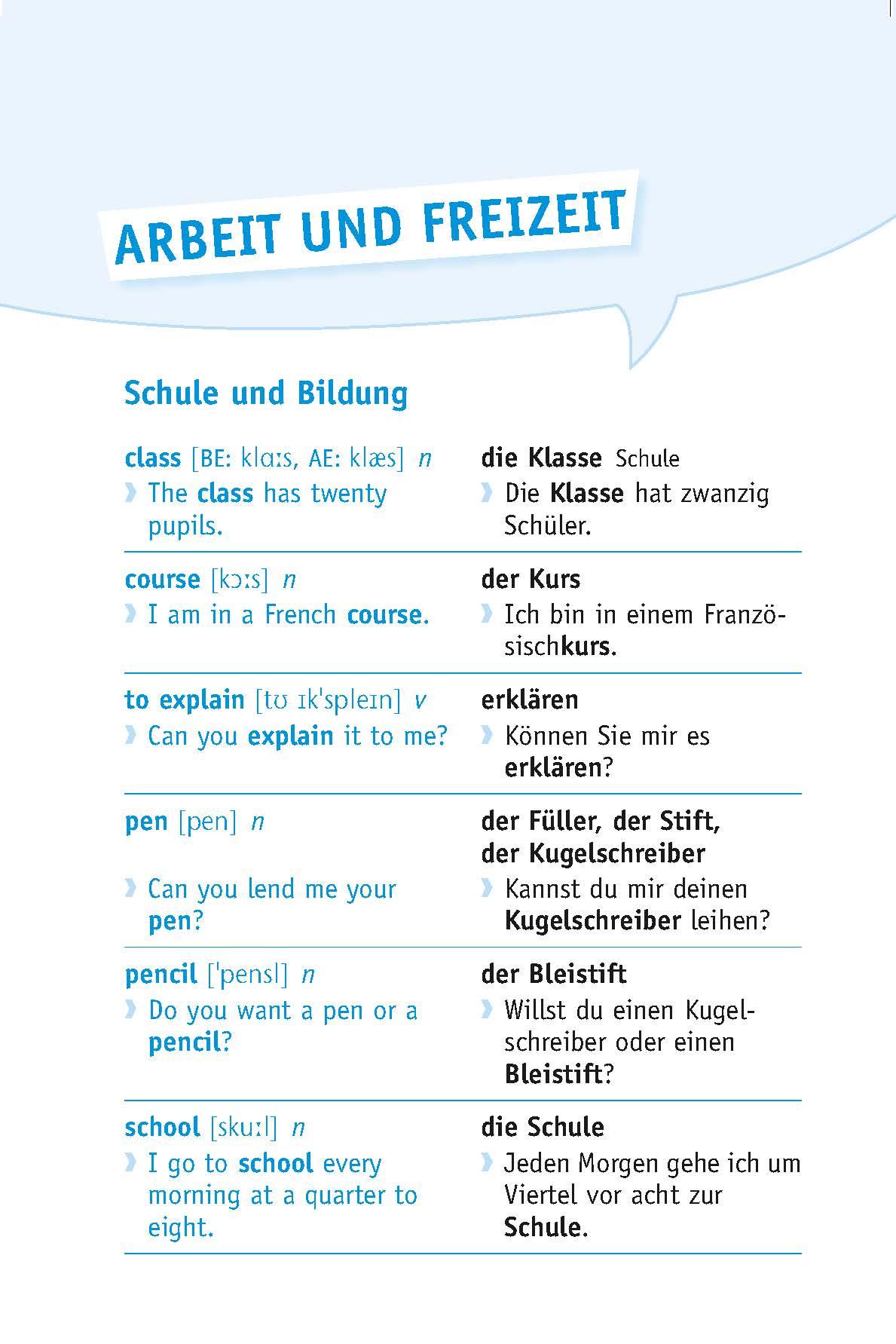 Beispielinhalt (Bild) Langenscheidt Die Top 1.000 Wörter Englisch