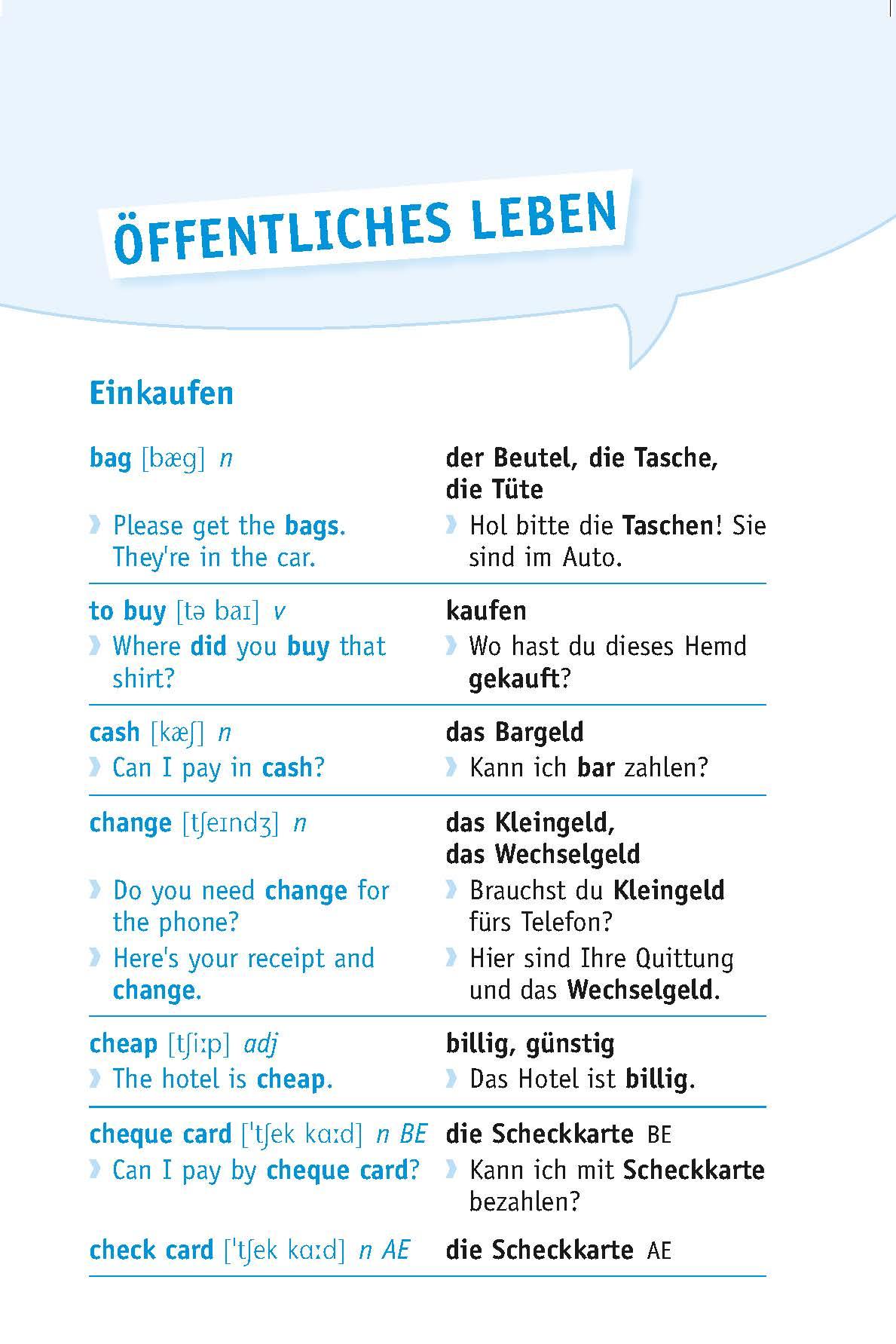 Beispielinhalt (Bild) Langenscheidt Die Top 1.000 Wörter Englisch