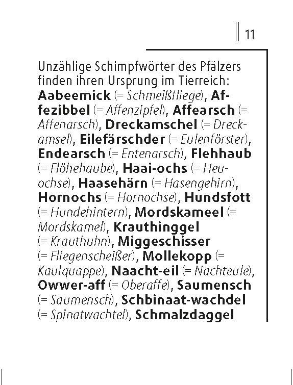 Beispielinhalt (Bild) Langenscheidt Lilliput Pfälzisch