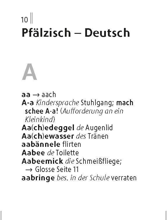 Beispielinhalt (Bild) Langenscheidt Lilliput Pfälzisch