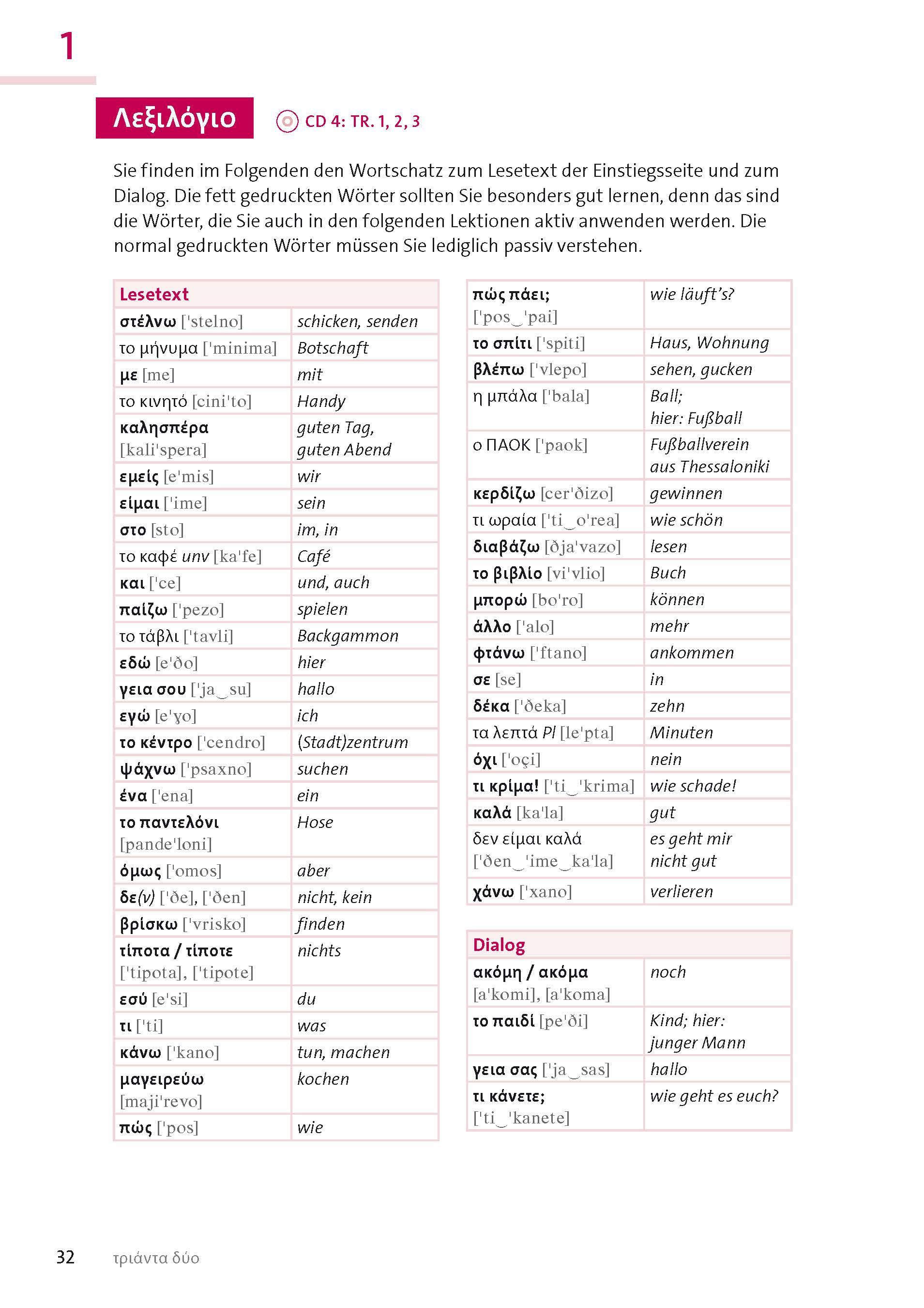 Beispielinhalt (Bild) Langenscheidt Griechisch mit System