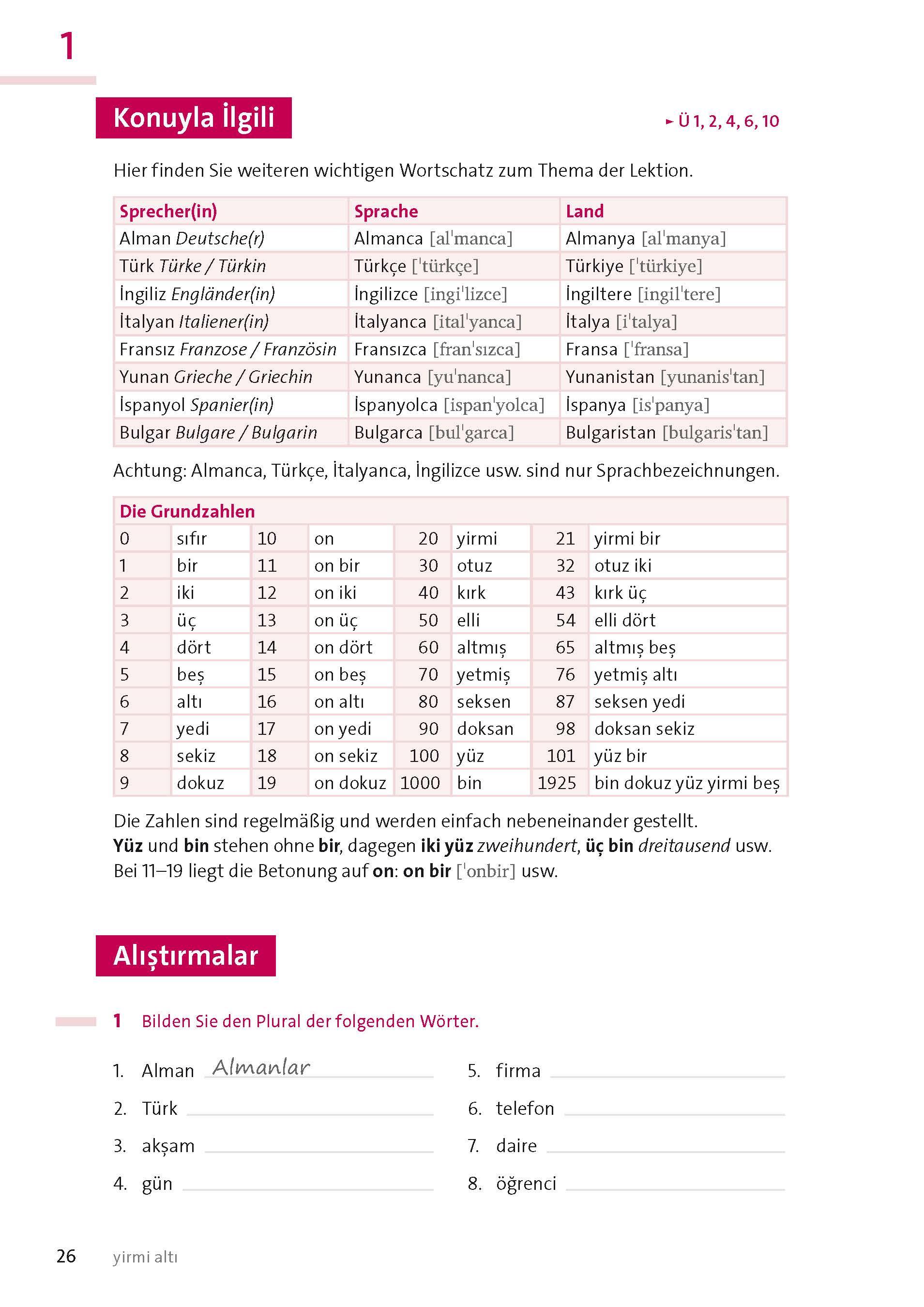Beispielinhalt (Bild) Langenscheidt Türkisch mit System