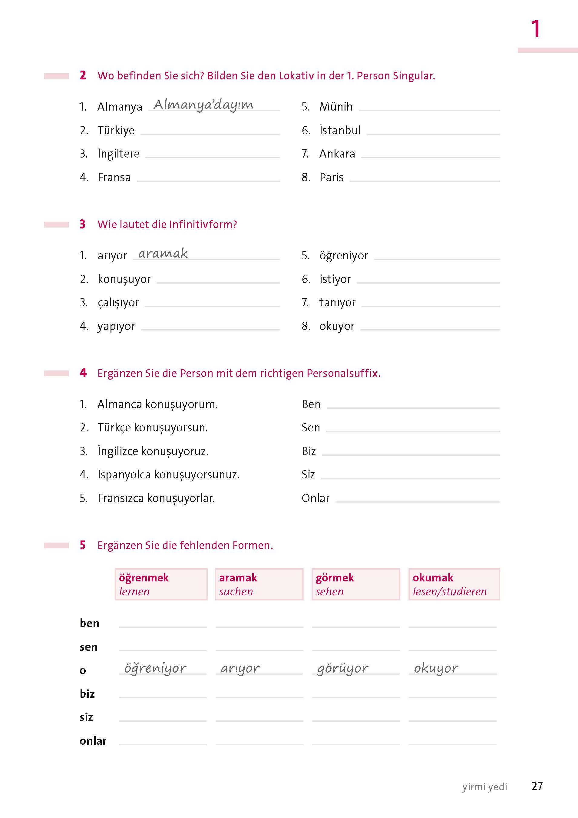 Beispielinhalt (Bild) Langenscheidt Türkisch mit System