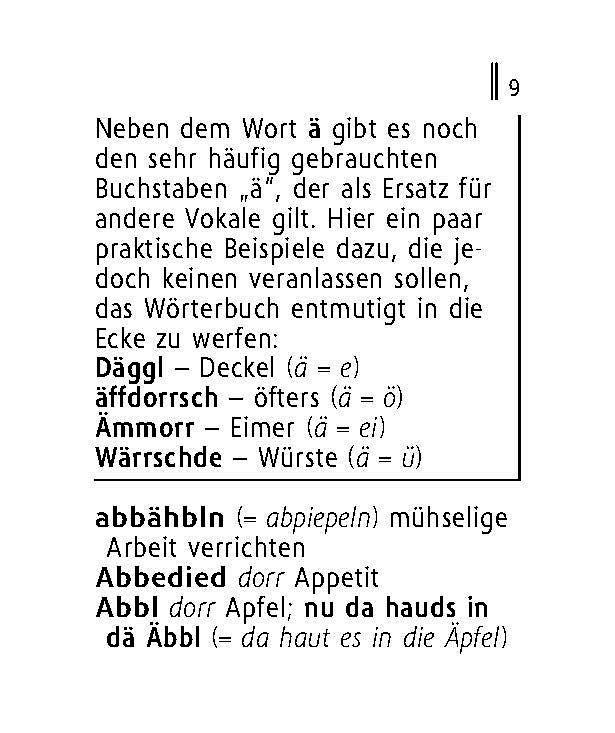 Beispielinhalt (Bild) Langenscheidt Lilliput Sächsisch