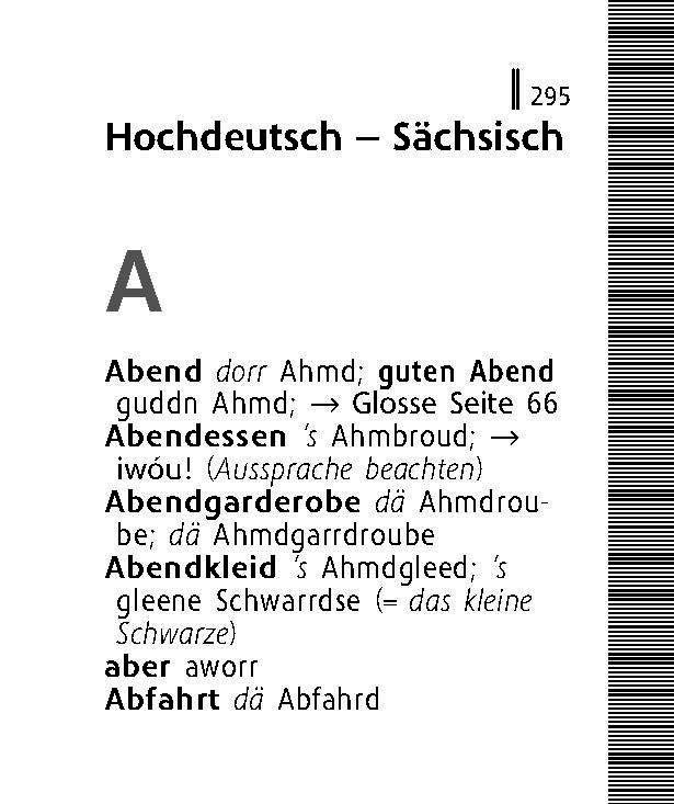 Beispielinhalt (Bild) Langenscheidt Lilliput Sächsisch